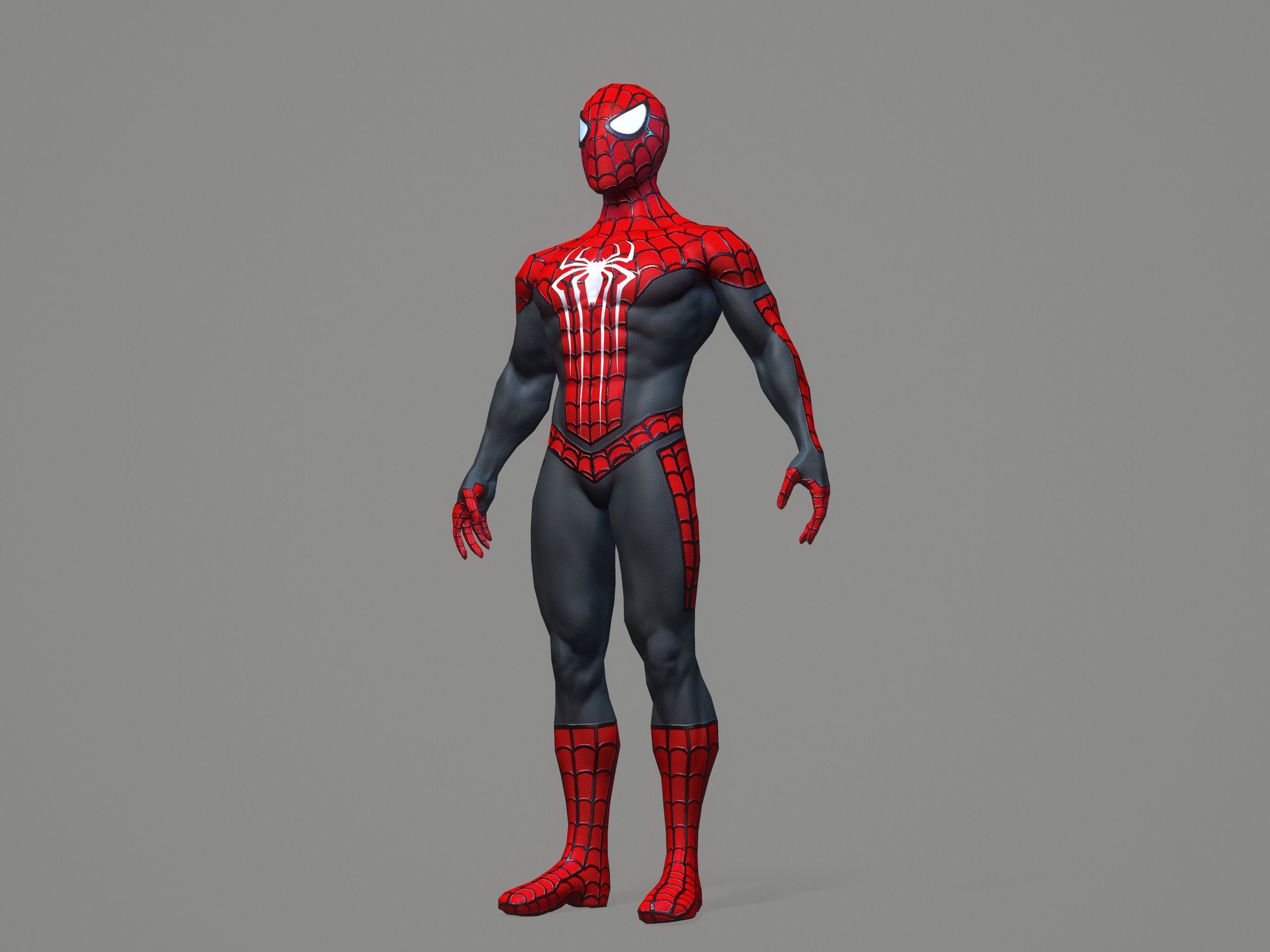 Spiderman spider man Low-poly 3D model_42