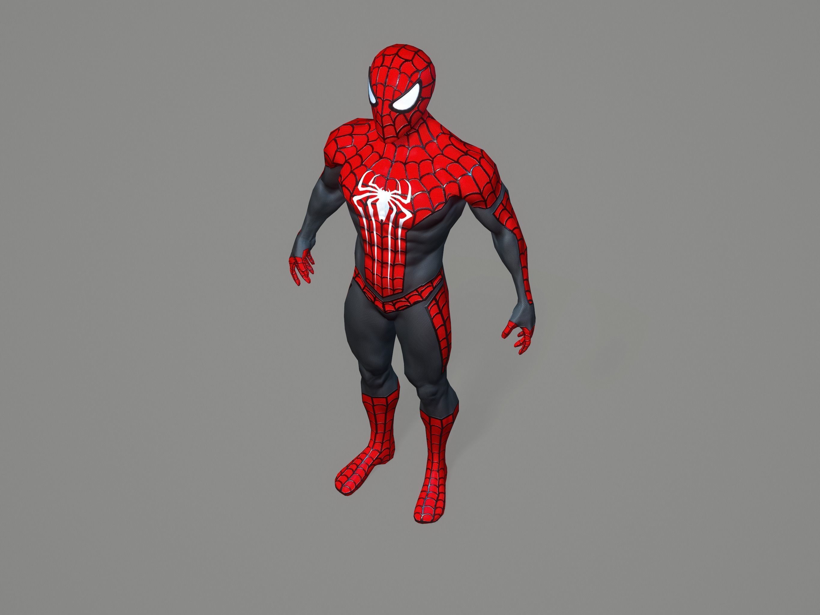 Spiderman spider man Low-poly 3D model_28