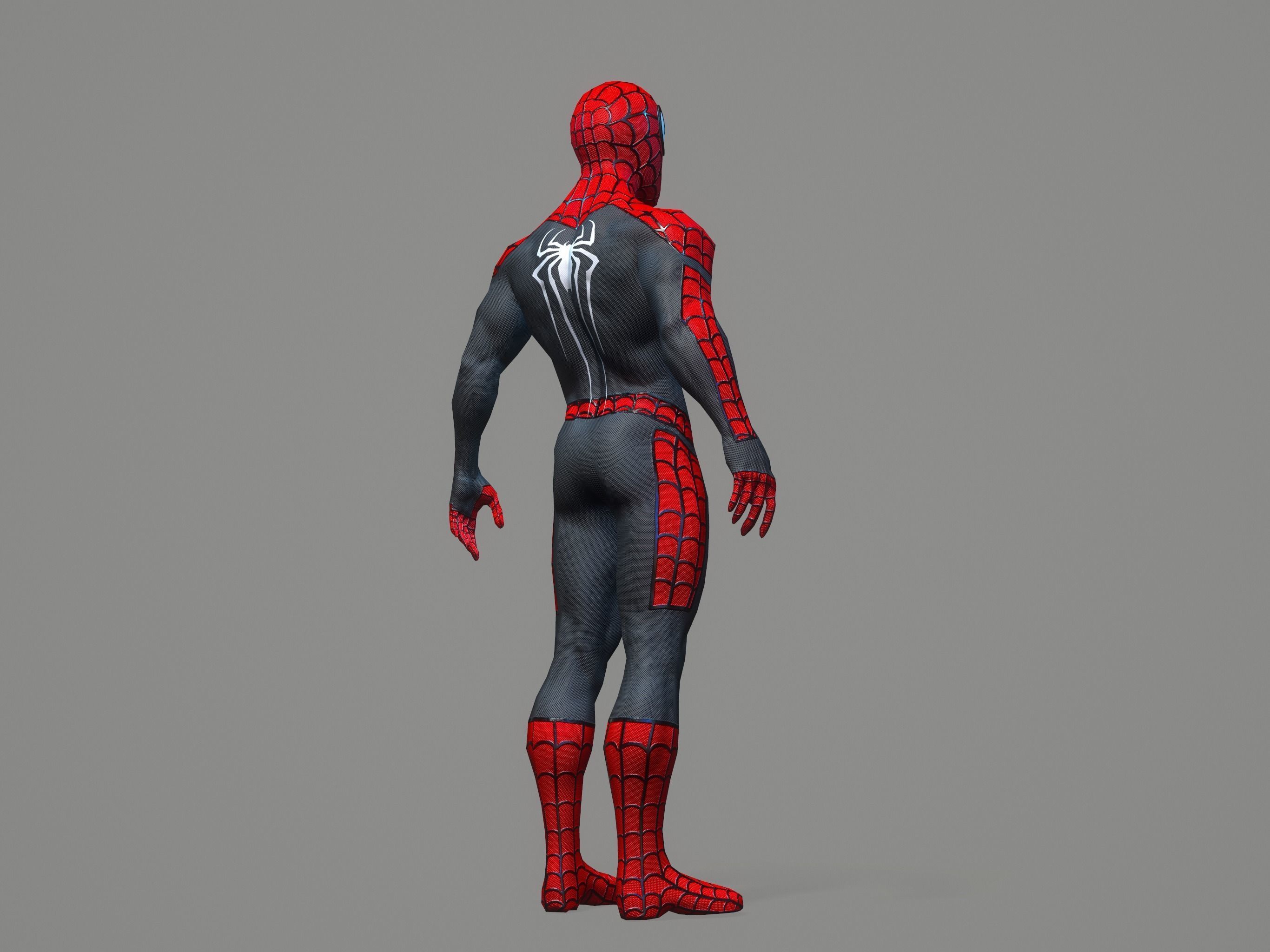 Spiderman spider man Low-poly 3D model_36