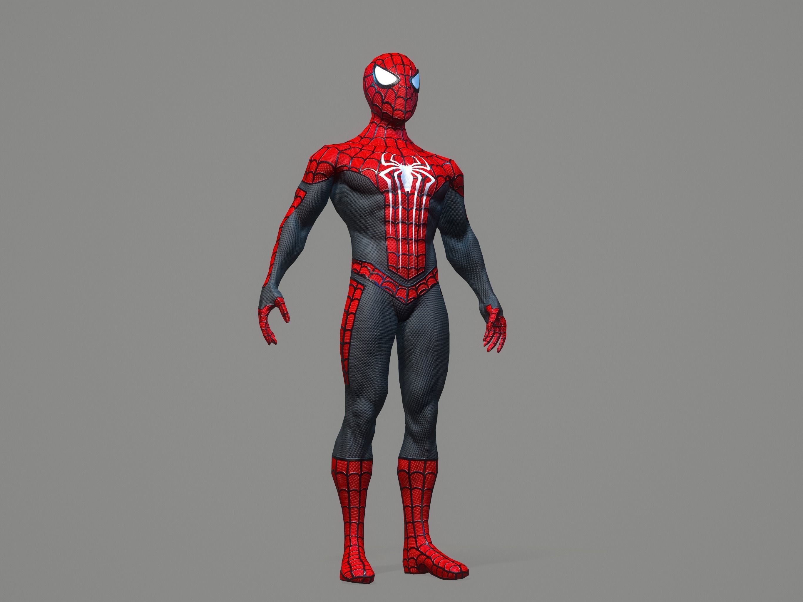Spiderman spider man Low-poly 3D model_30