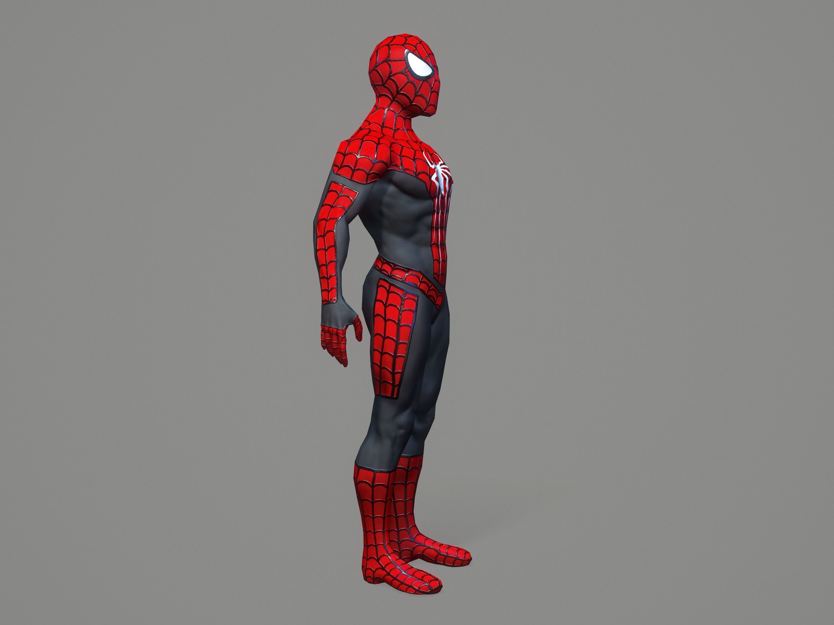 Spiderman spider man Low-poly 3D model_6
