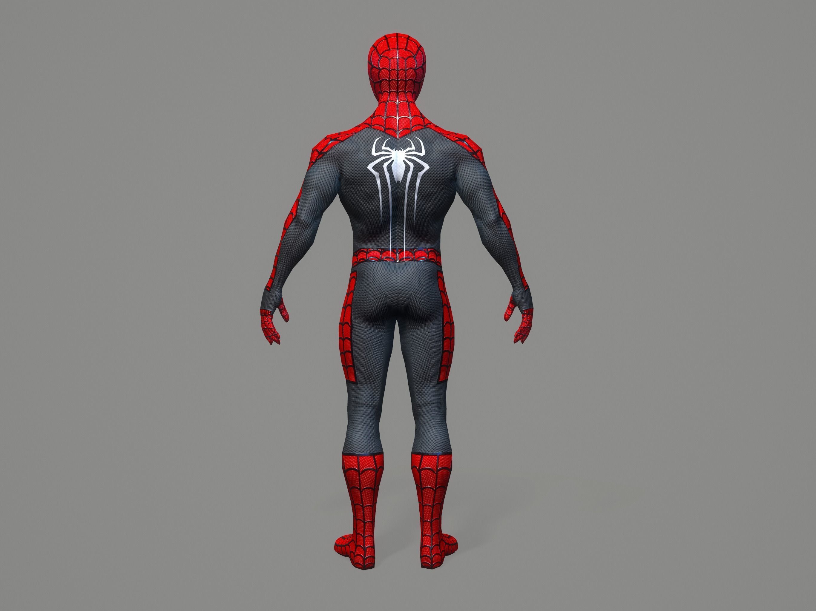 Spiderman spider man Low-poly 3D model_9