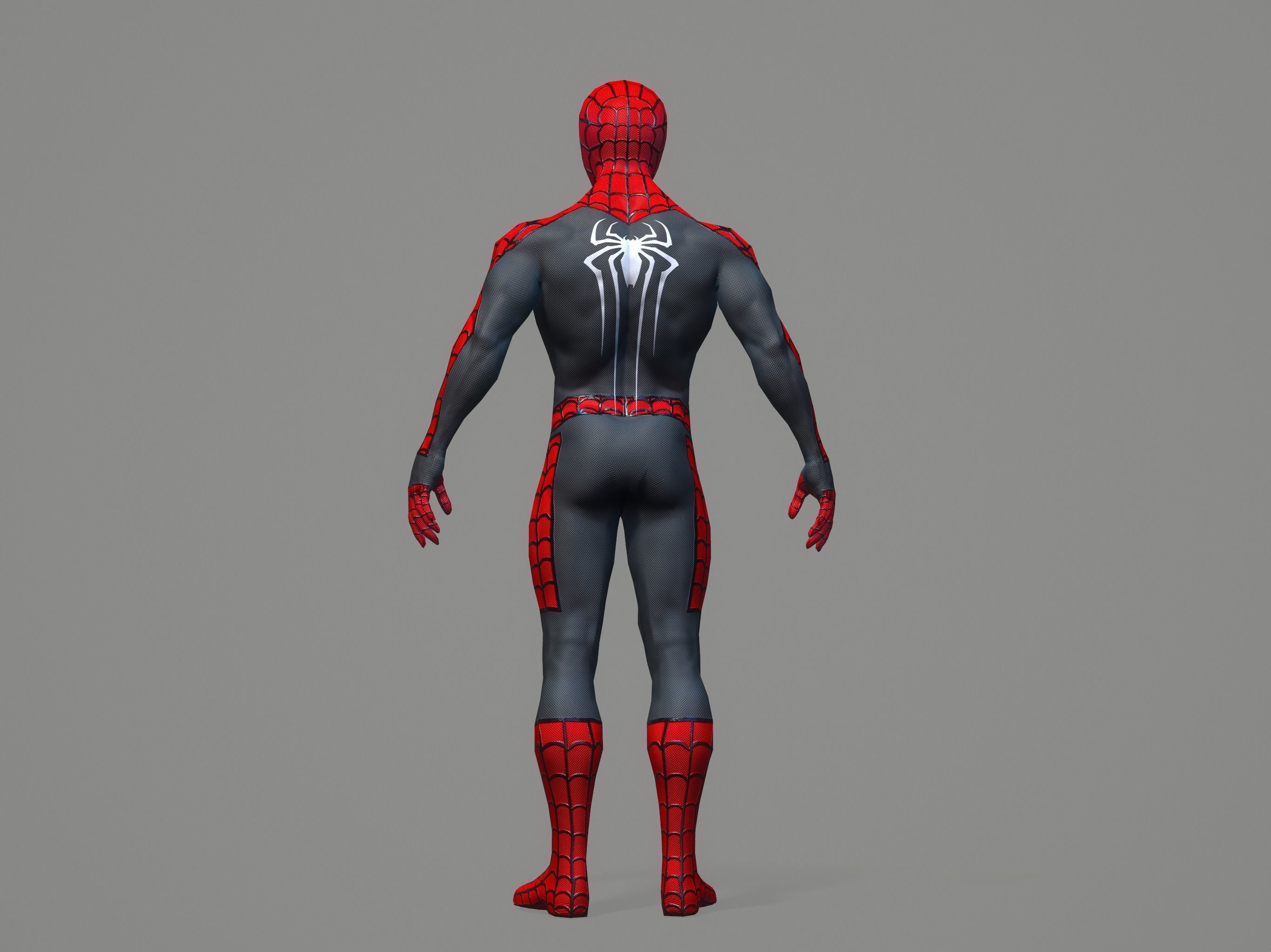 Spiderman spider man Low-poly 3D model_38