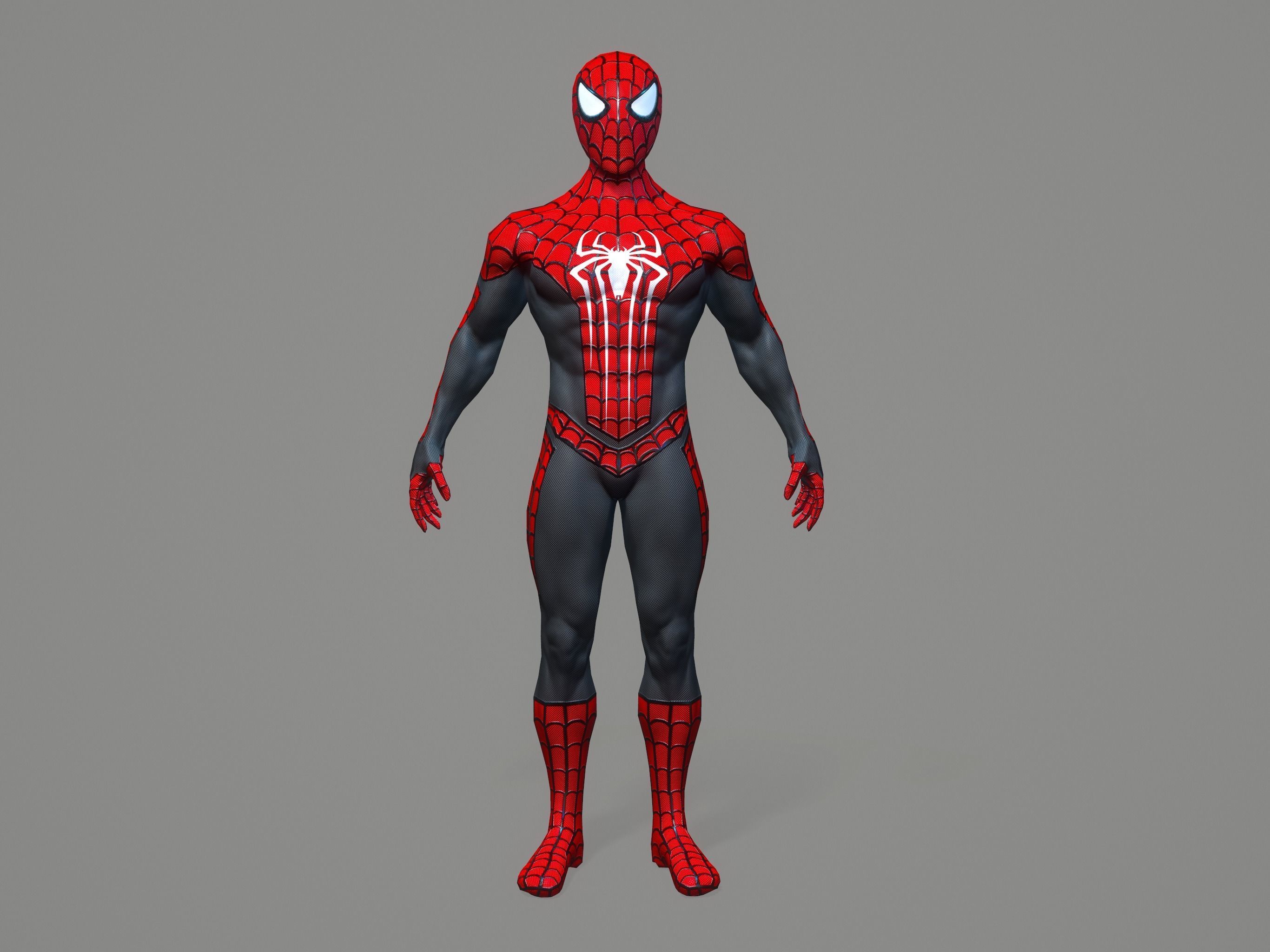 Spiderman spider man Low-poly 3D model_4