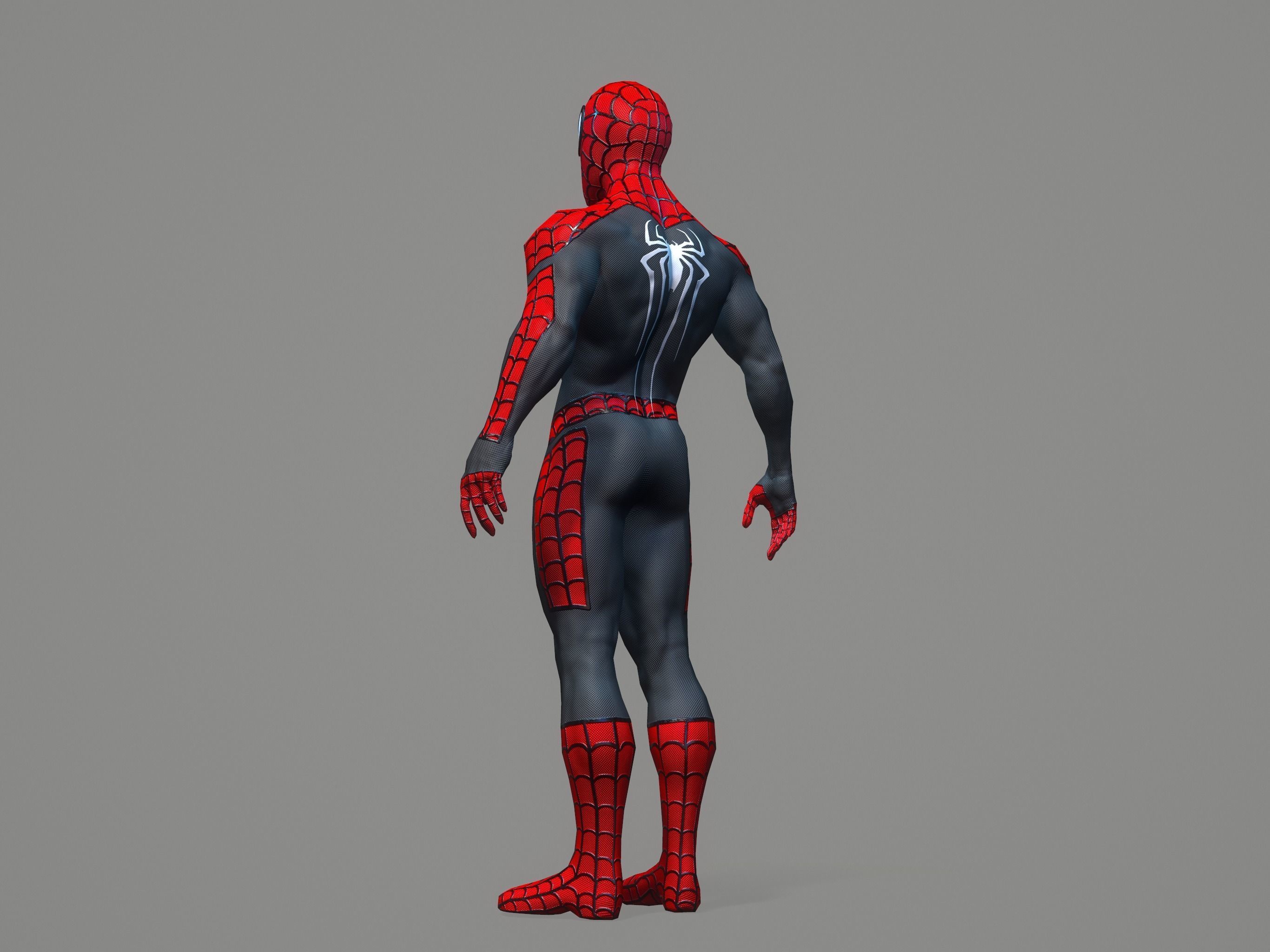 Spiderman spider man Low-poly 3D model_39