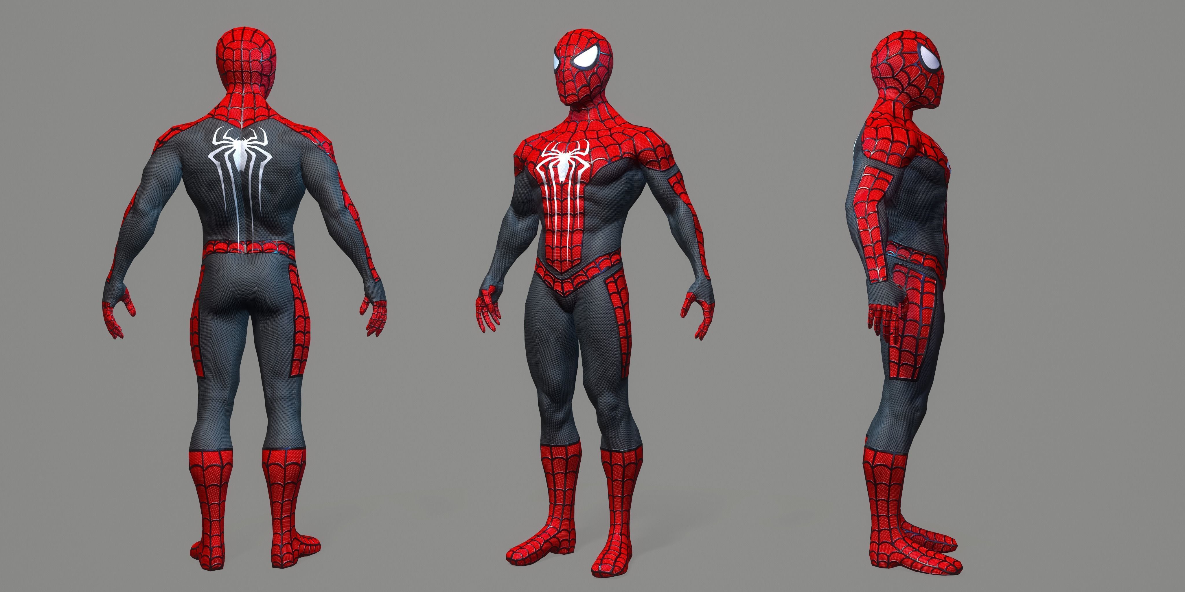 Spiderman spider man Low-poly 3D model_2