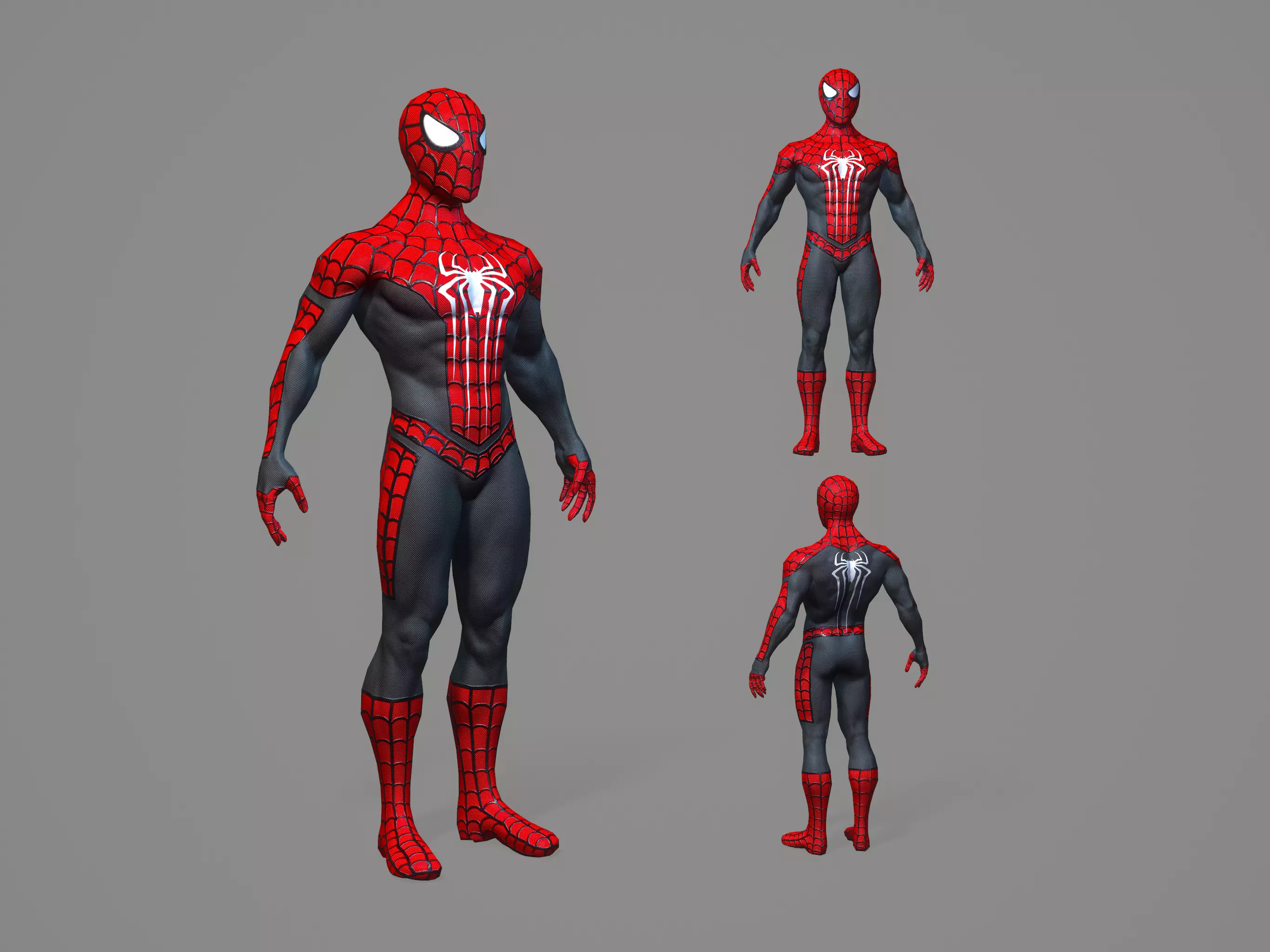 Spiderman spider man Low-poly 3D model_0