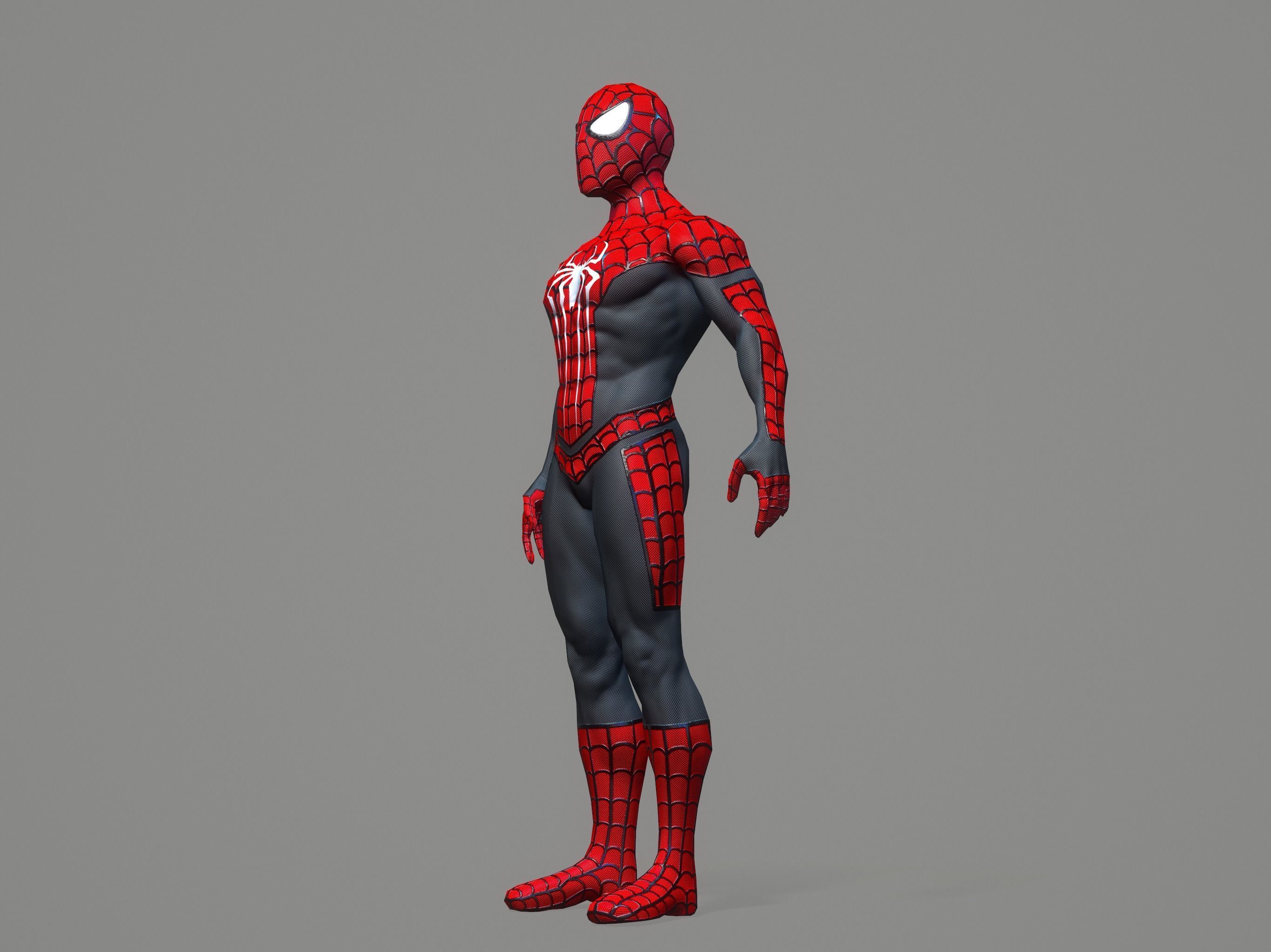 Spiderman spider man Low-poly 3D model_41