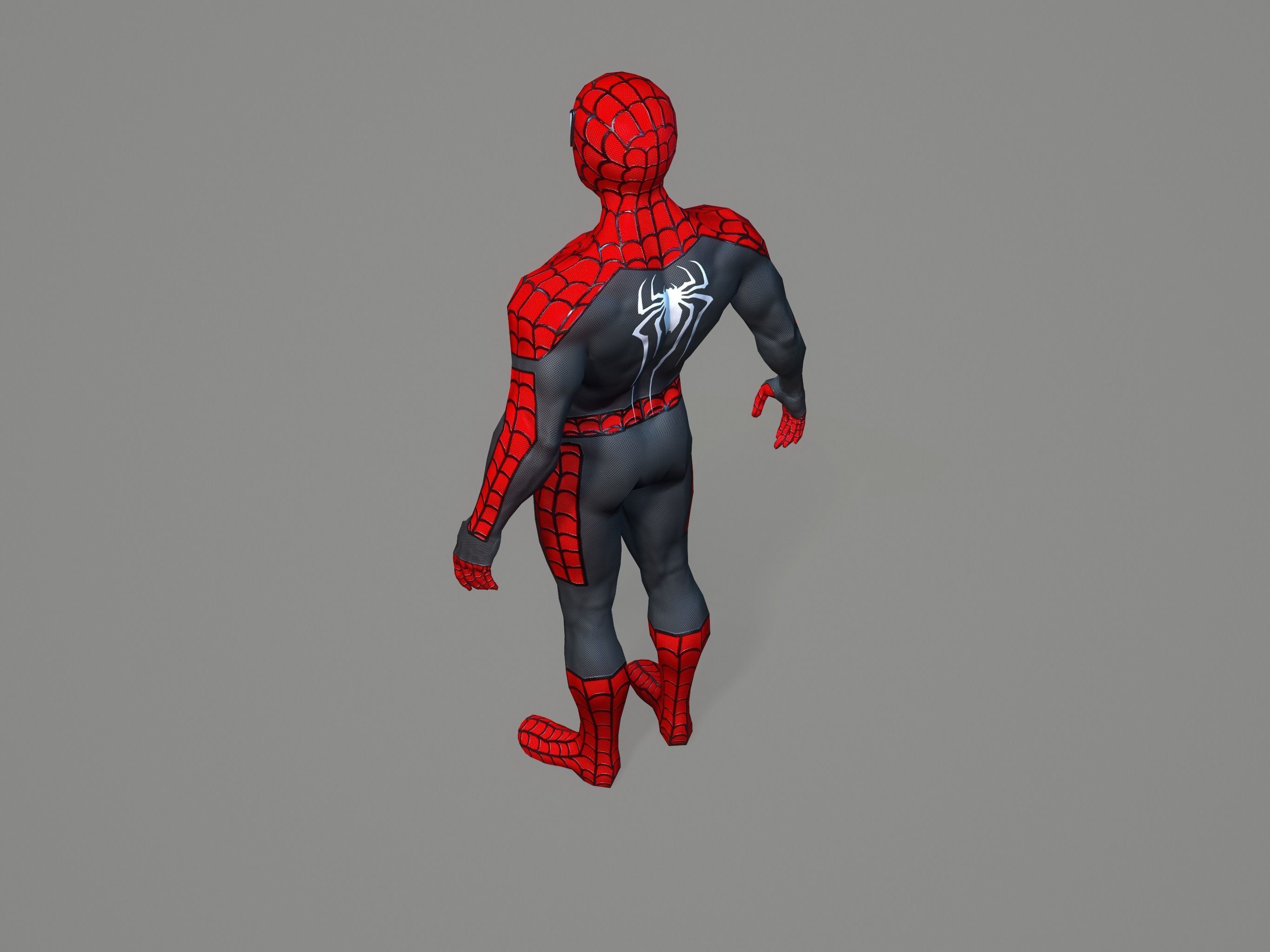 Spiderman spider man Low-poly 3D model_24