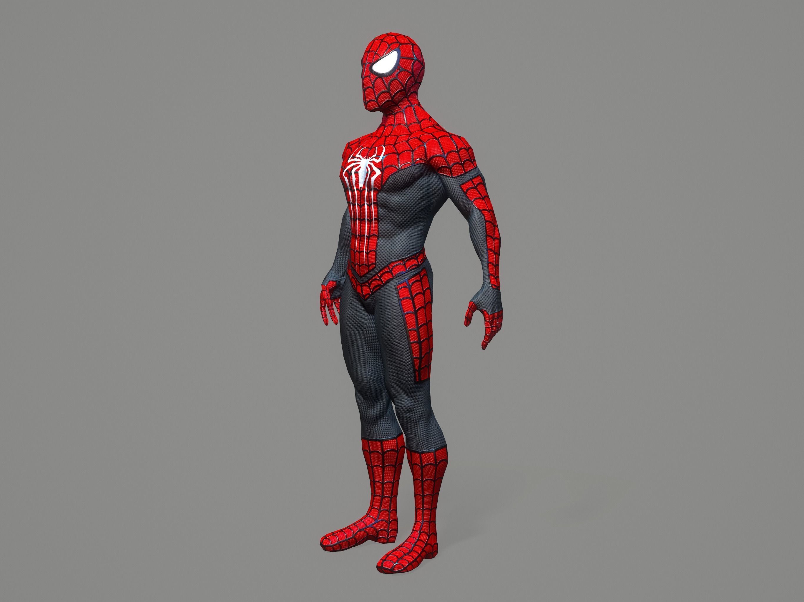 Spiderman spider man Low-poly 3D model_13