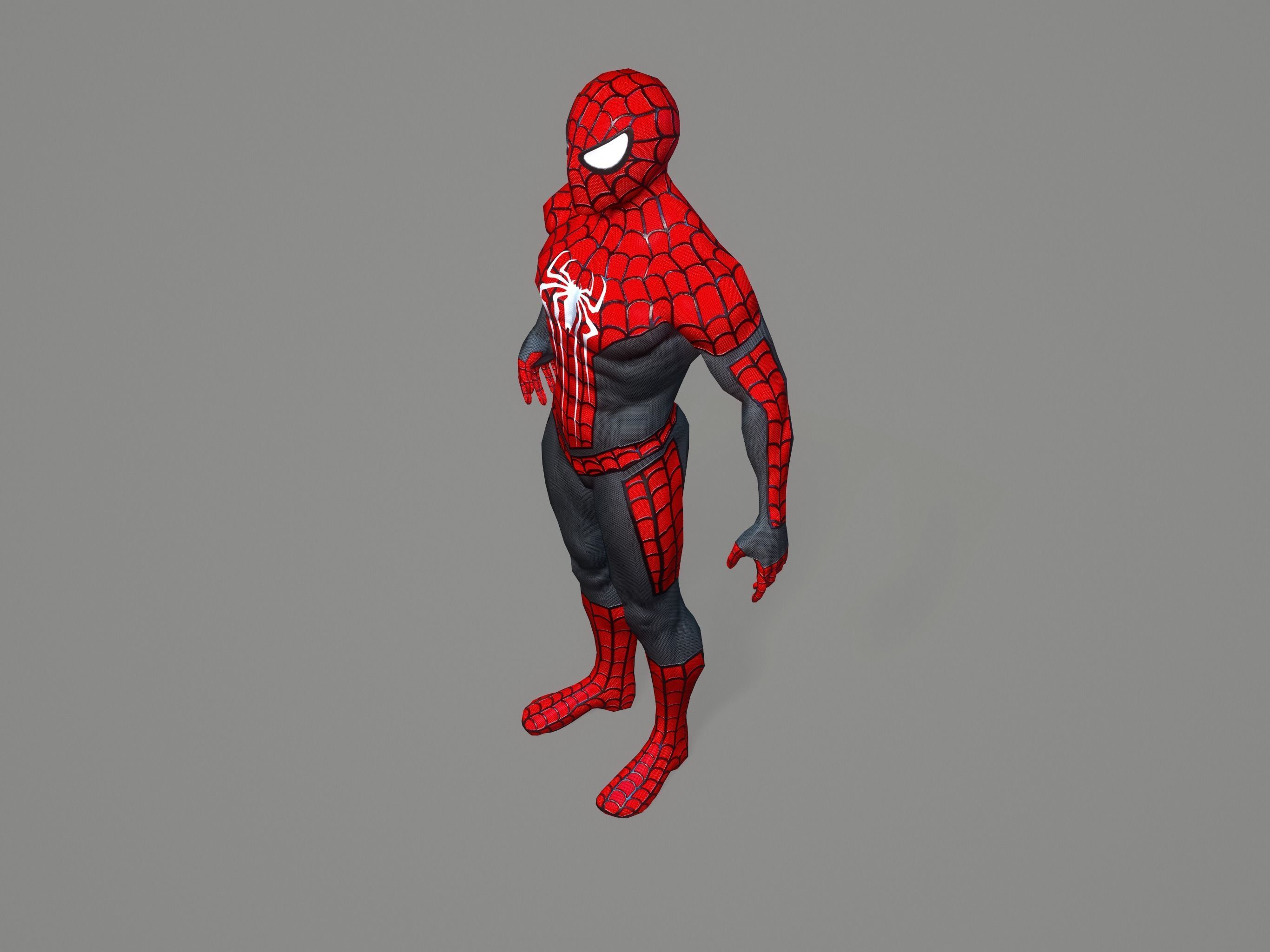 Spiderman spider man Low-poly 3D model_27