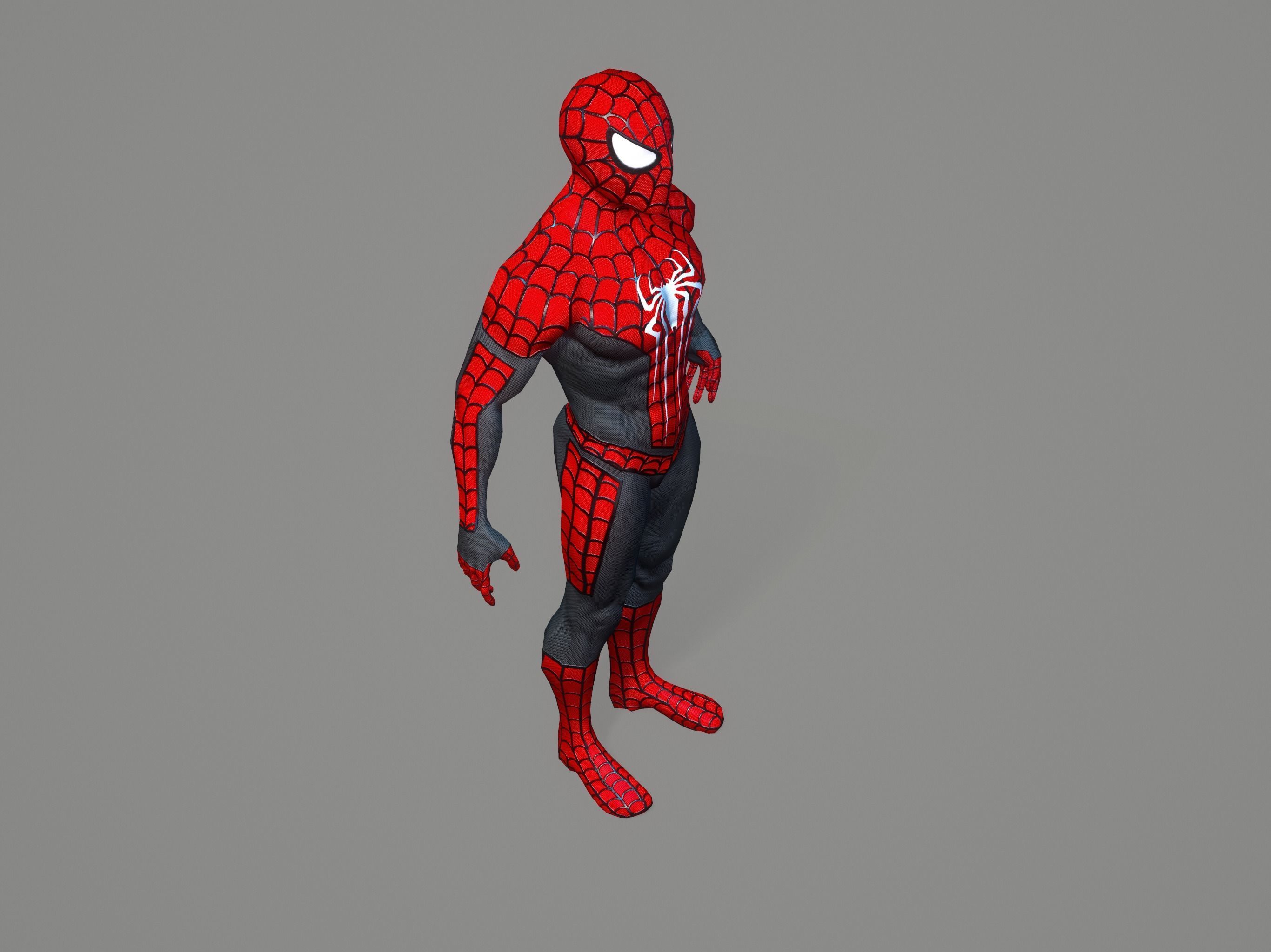 Spiderman spider man Low-poly 3D model_17