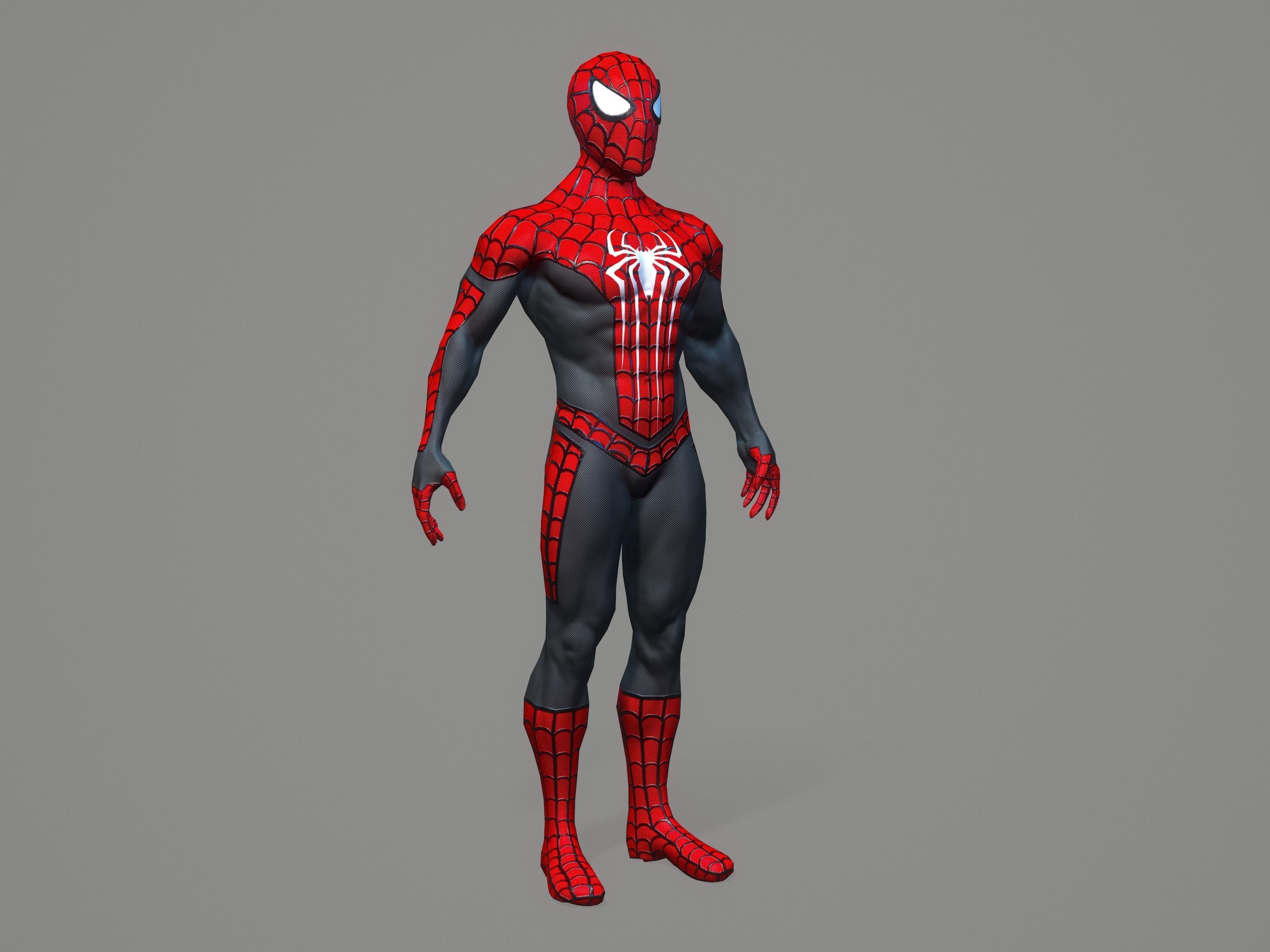 Spiderman spider man Low-poly 3D model_5