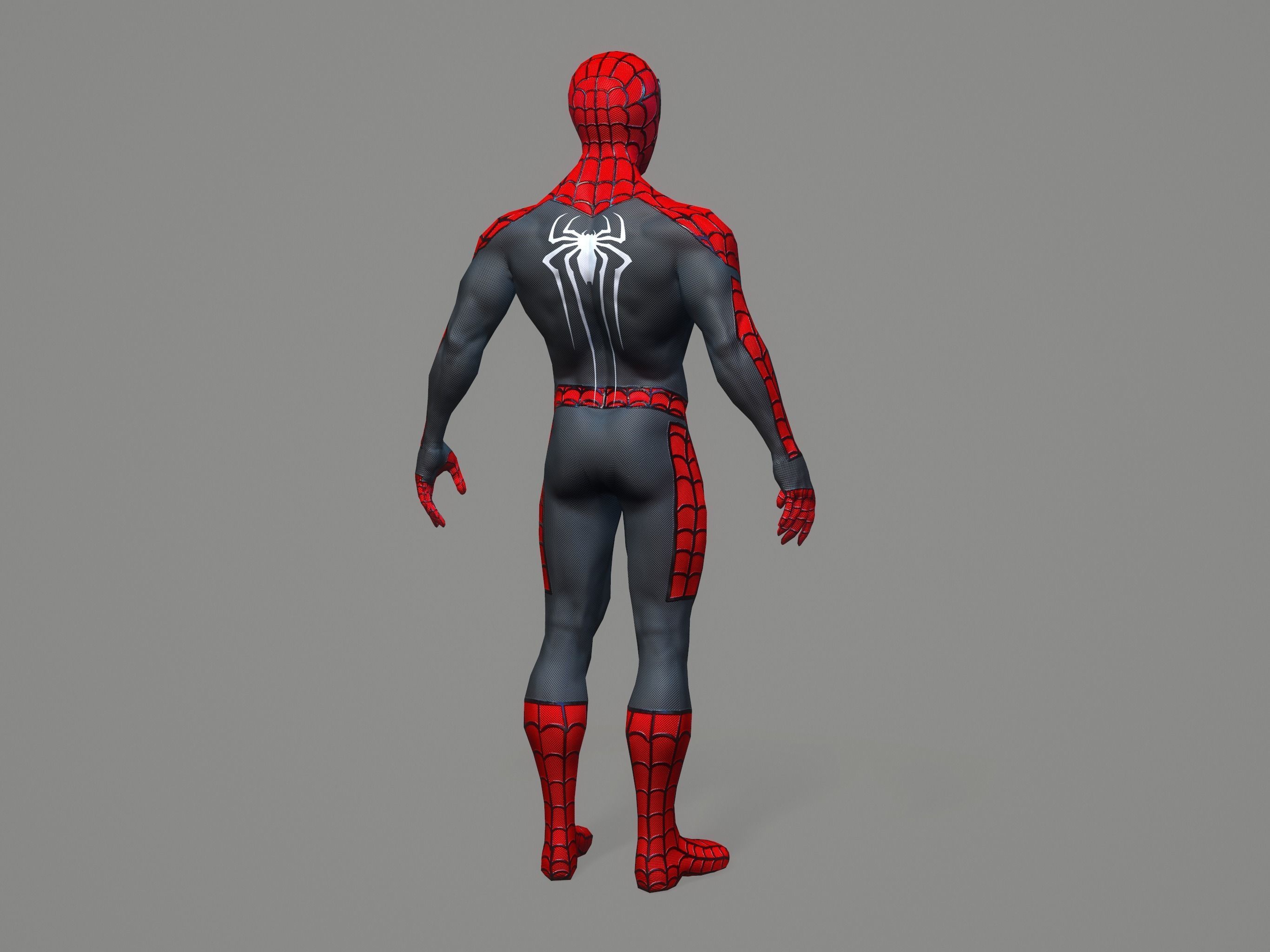 Spiderman spider man Low-poly 3D model_8