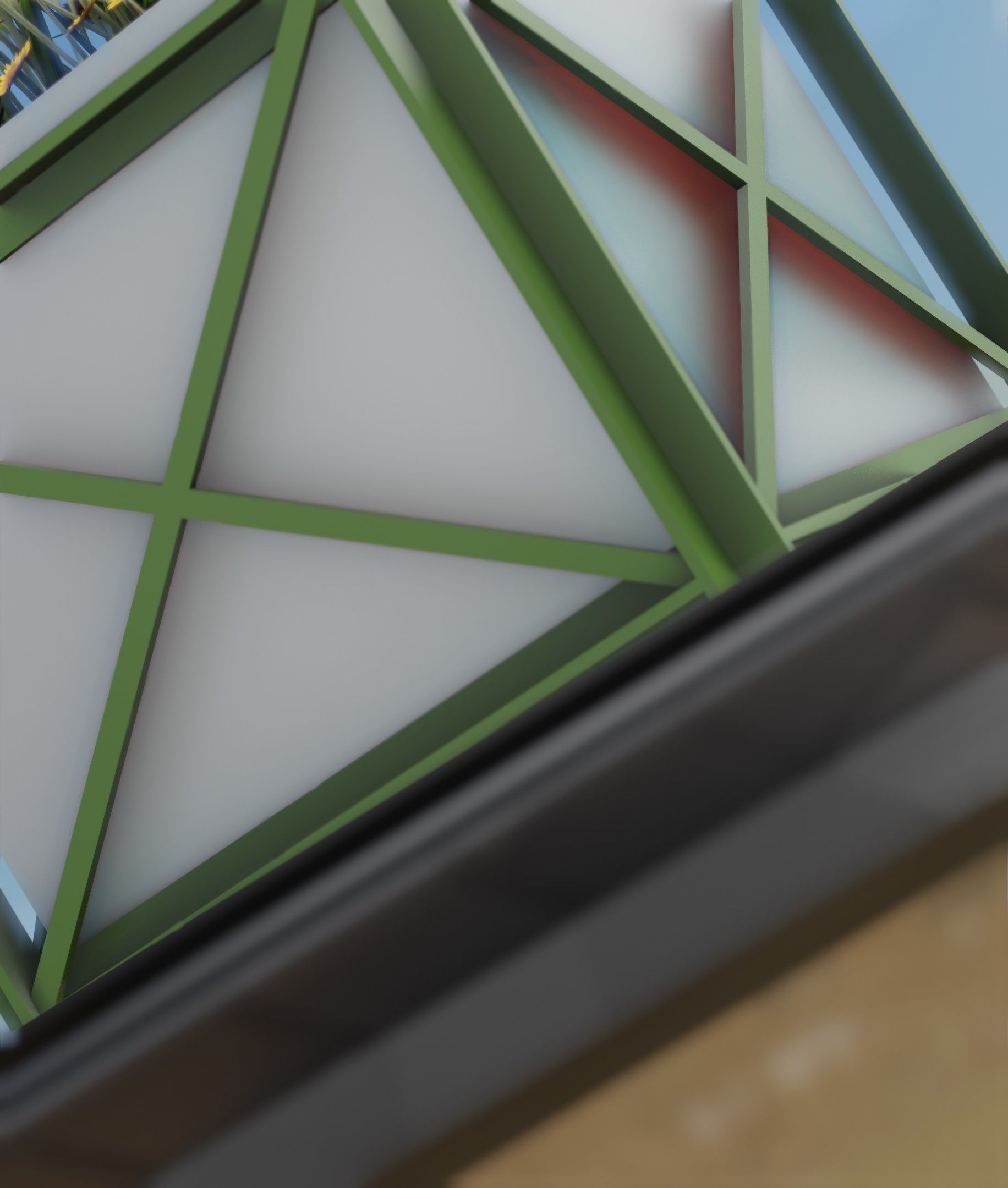 City Flower Pot with Sunflowers - Object 6 Low-poly 3D model_44