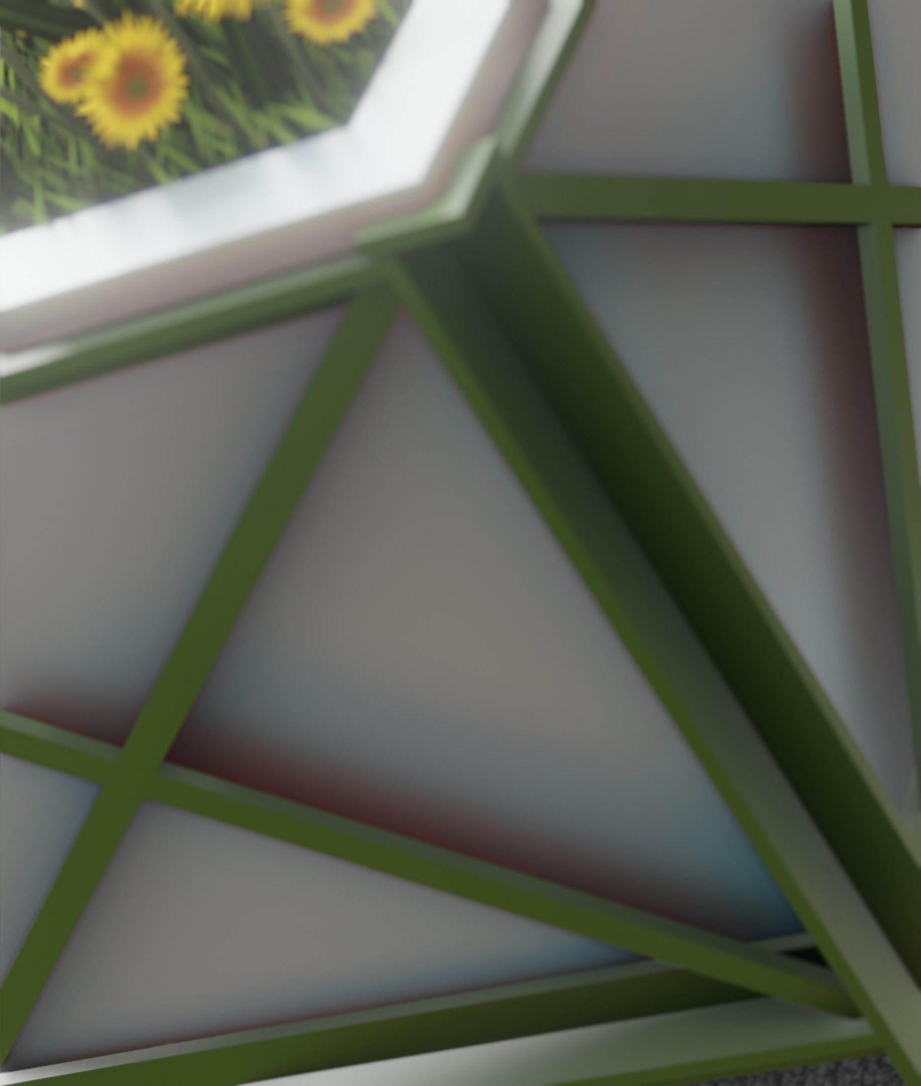 City Flower Pot with Sunflowers - Object 6 Low-poly 3D model_41