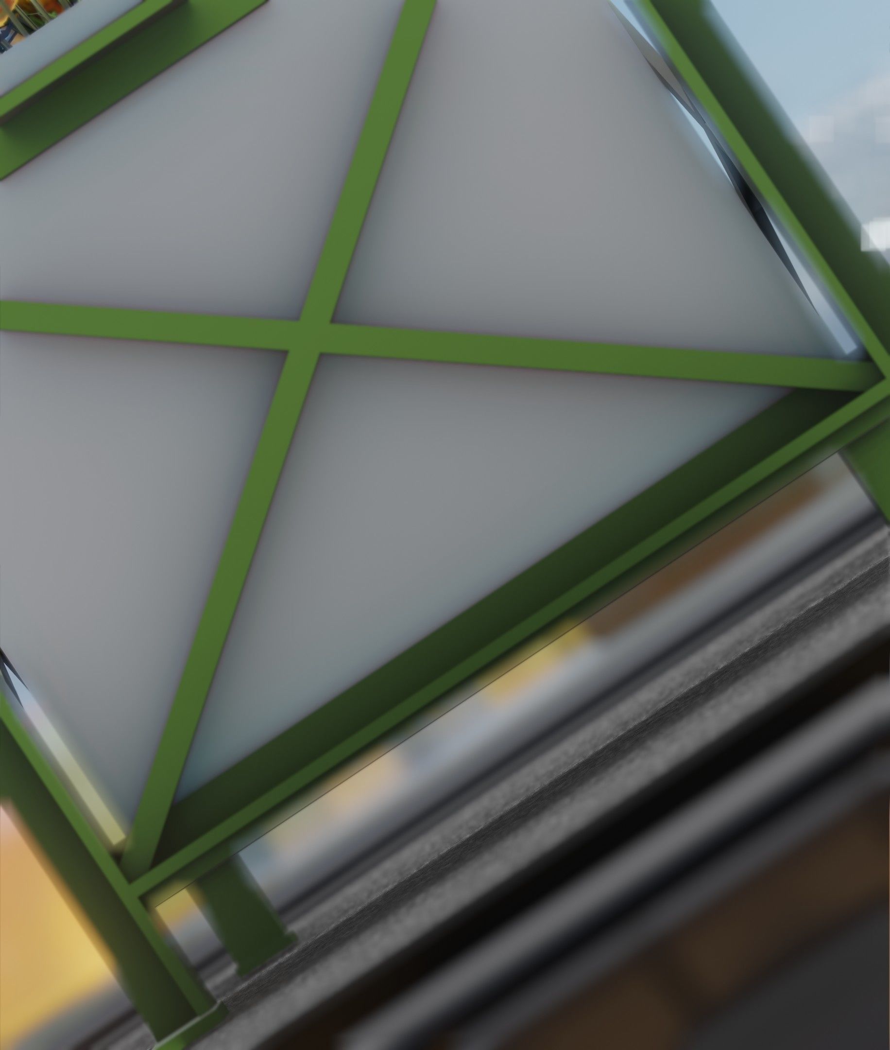 City Flower Pot with Sunflowers - Object 6 Low-poly 3D model_43