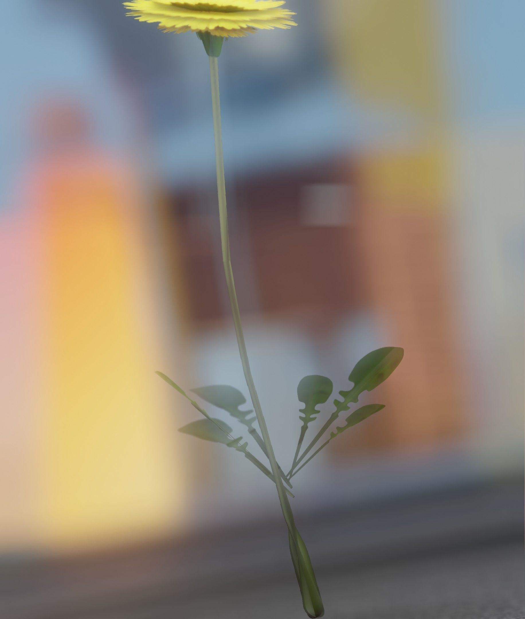 Low-Poly Dandelion Flower Version 2 - Object 8 Low-poly 3D model_32