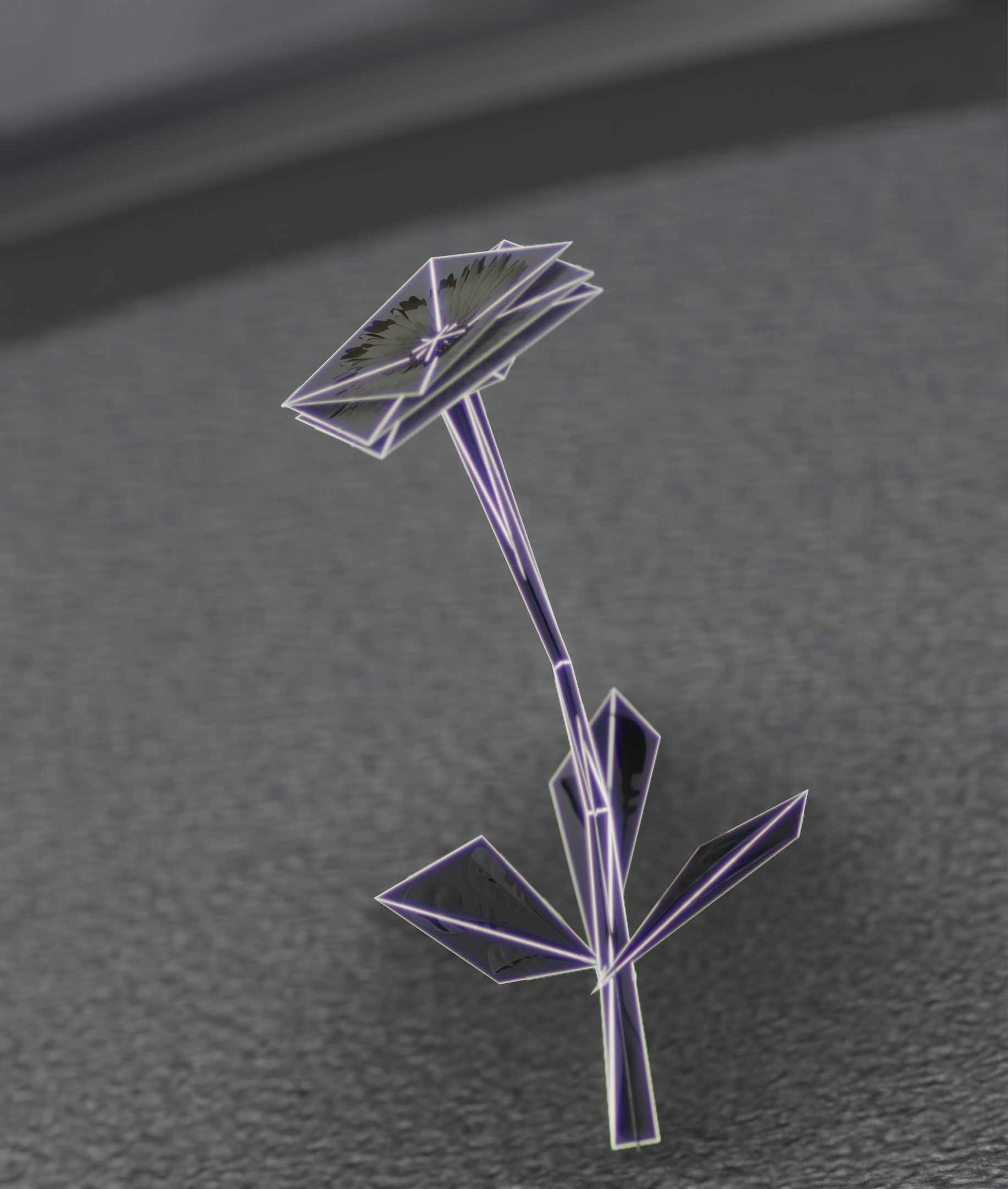 Low-Poly Dandelion Flower Version 2 - Object 8 Low-poly 3D model_2