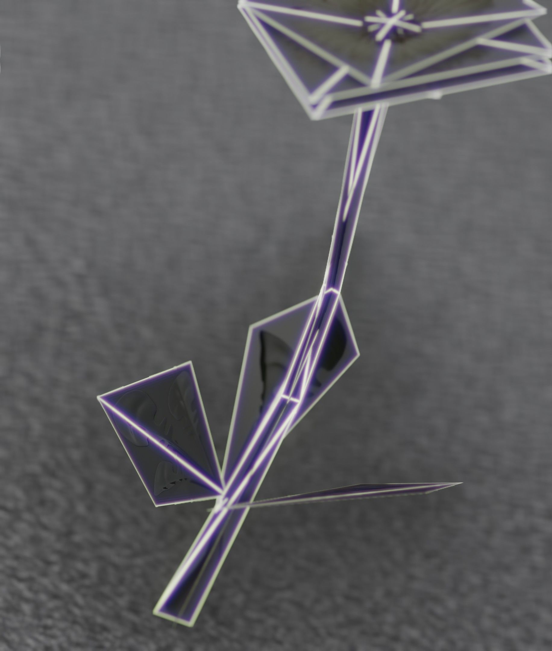 Low-Poly Dandelion Flower Version 2 - Object 8 Low-poly 3D model_40