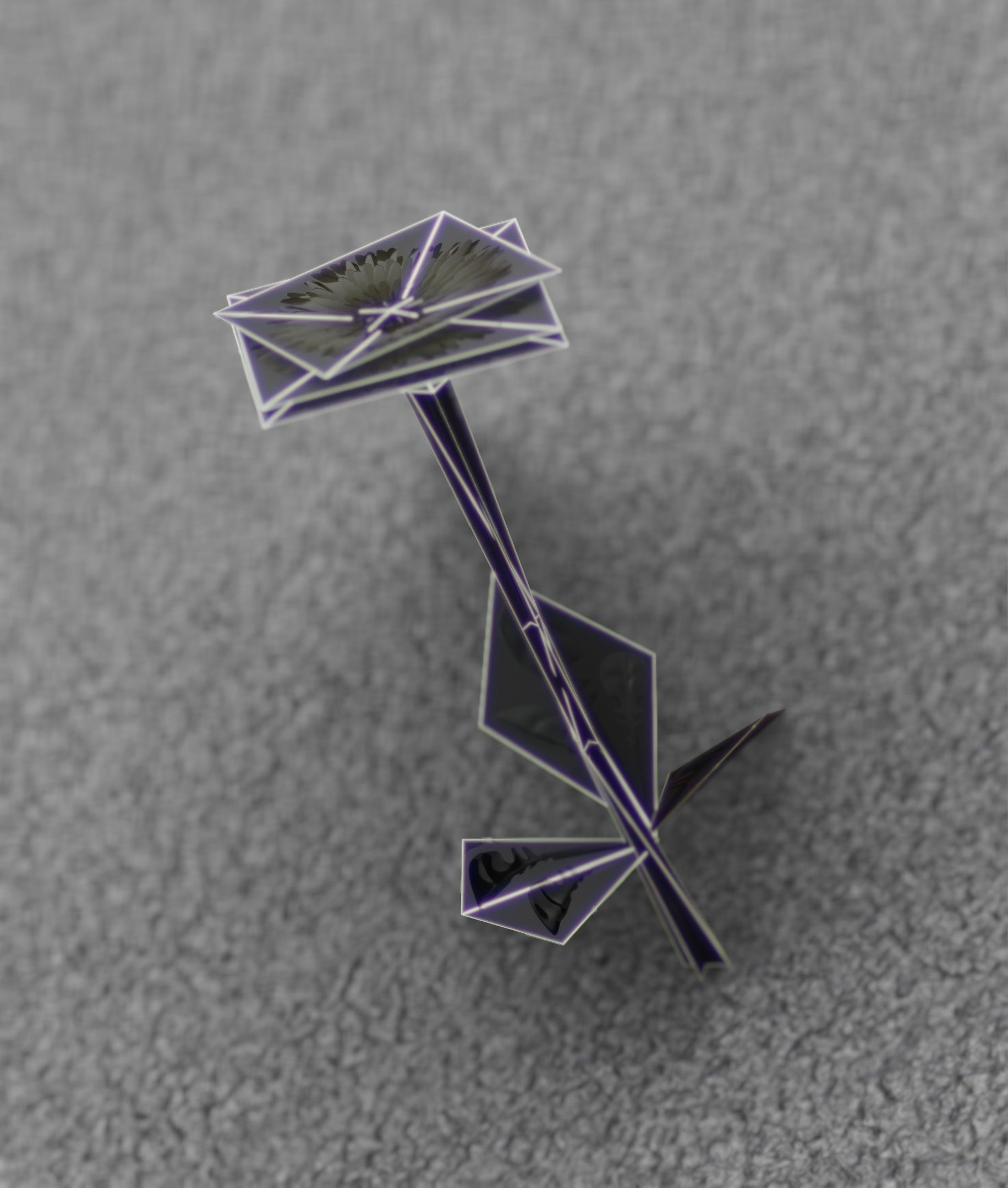 Low-Poly Dandelion Flower Version 2 - Object 8 Low-poly 3D model_25