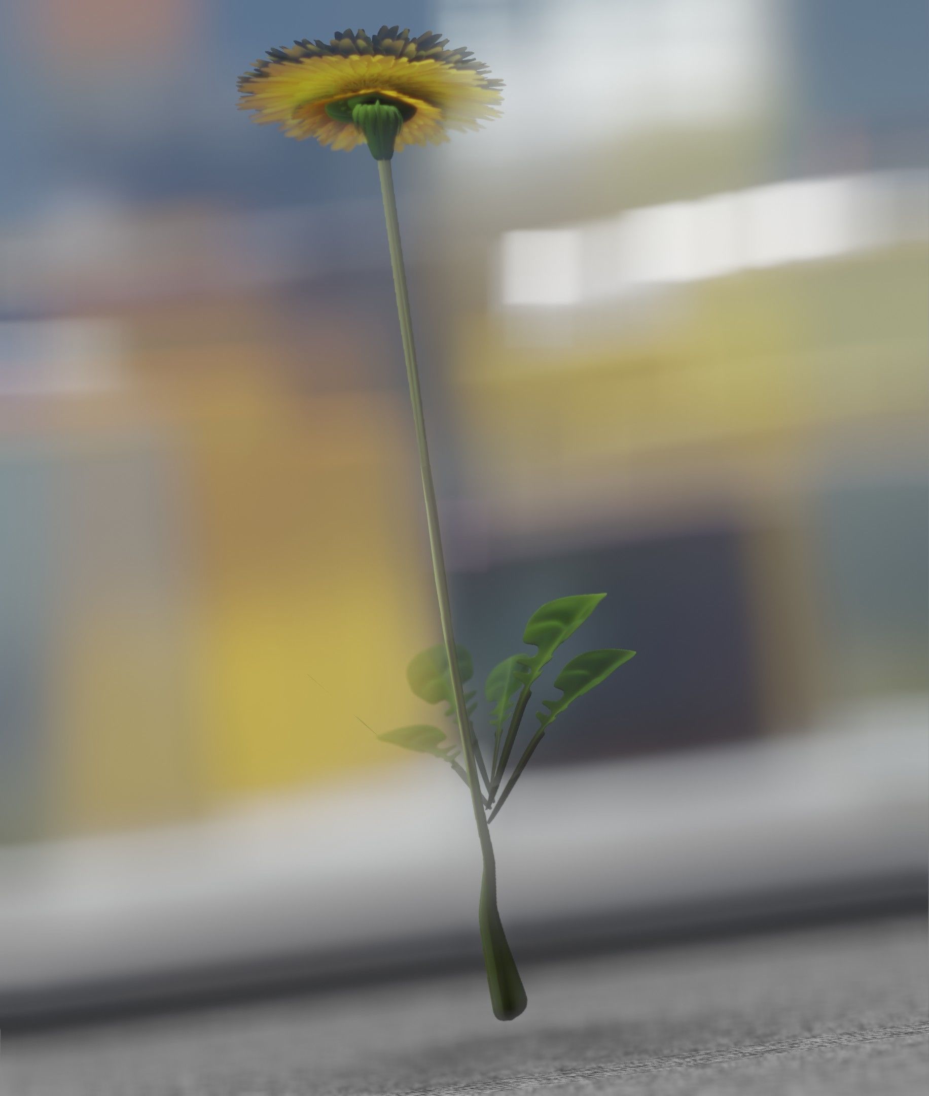 Low-Poly Dandelion Flower Version 2 - Object 8 Low-poly 3D model_5