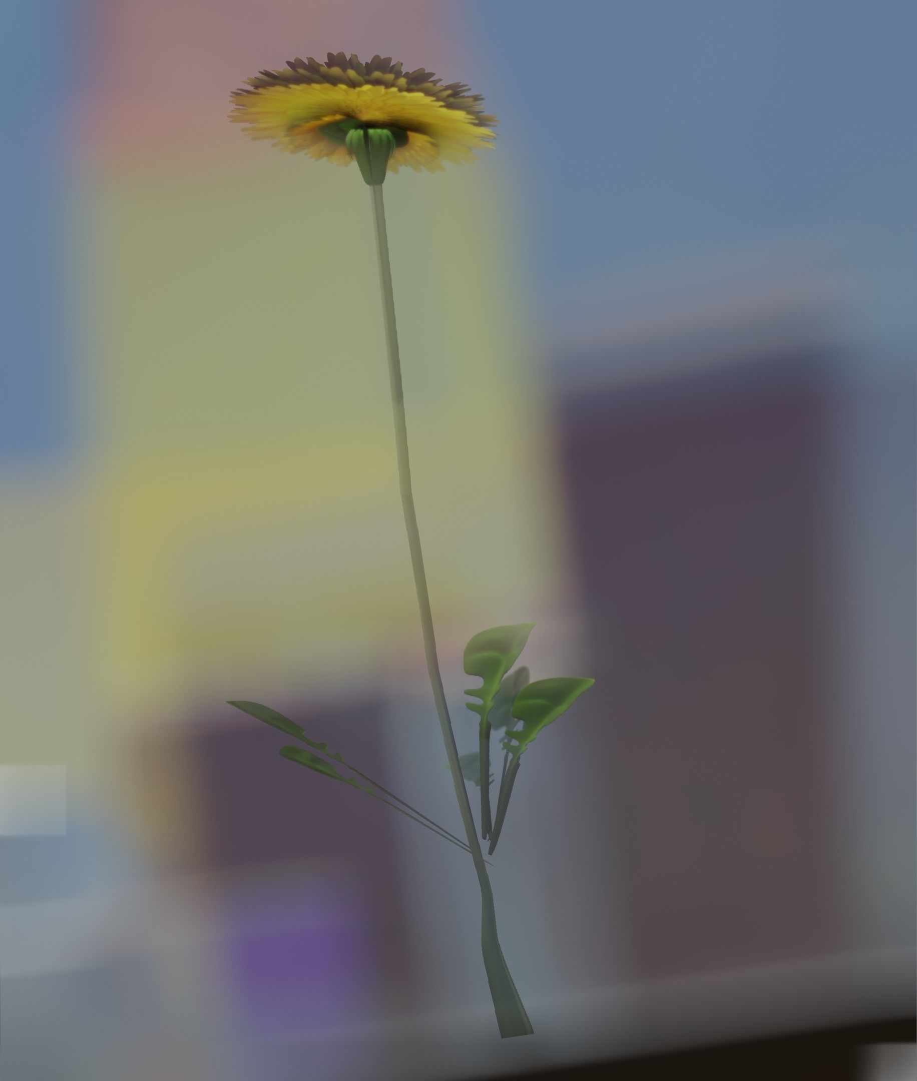 Low-Poly Dandelion Flower Version 2 - Object 8 Low-poly 3D model_13
