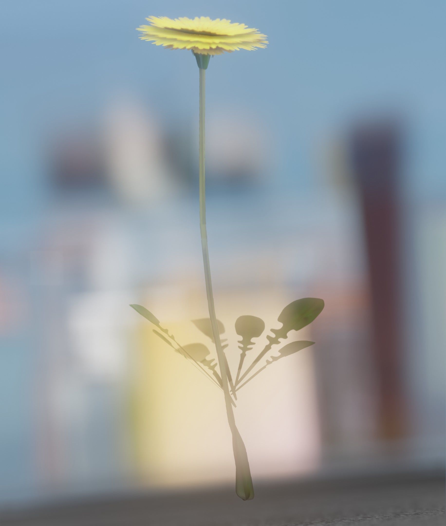 Low-Poly Dandelion Flower Version 2 - Object 8 Low-poly 3D model_33