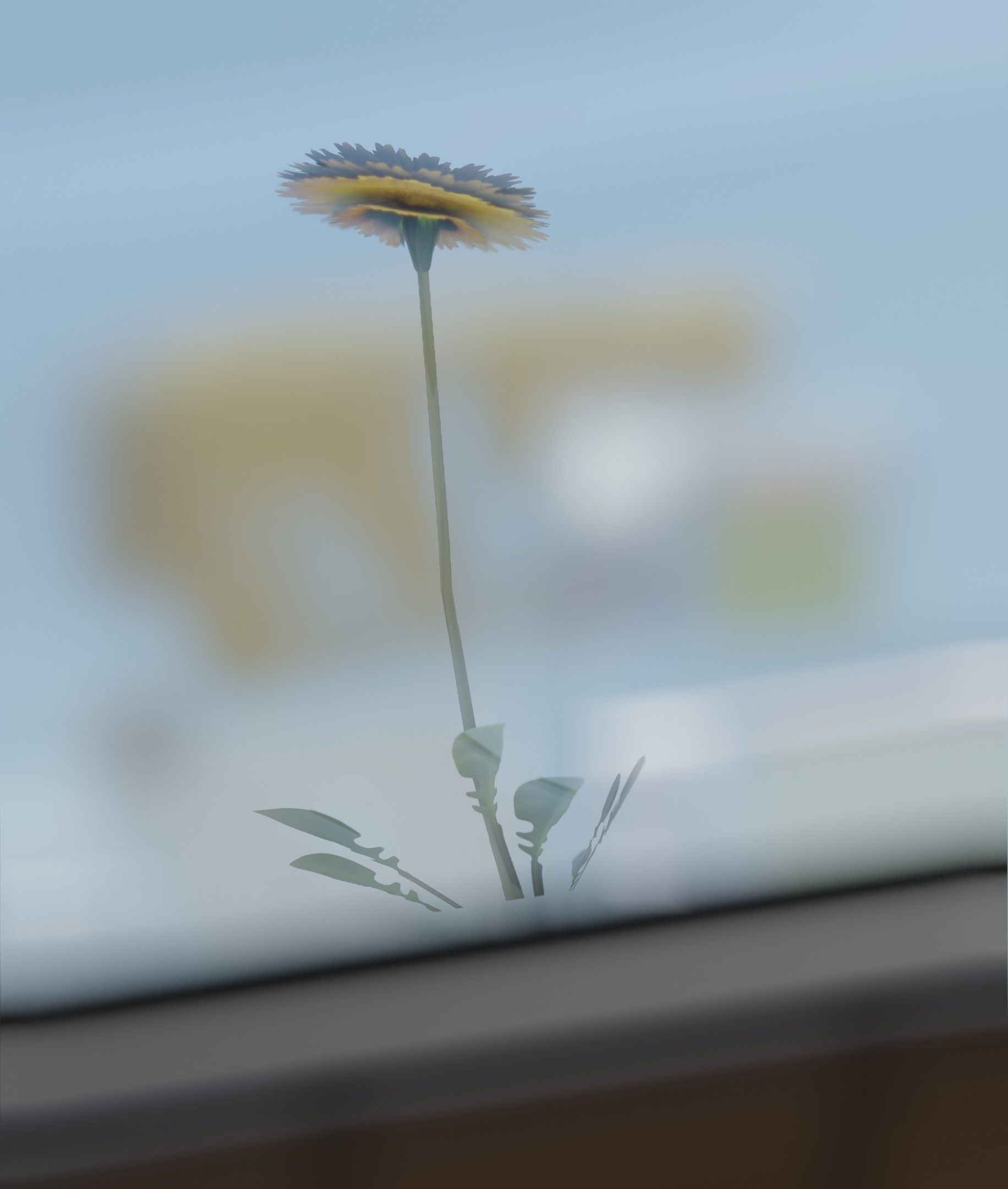 Low-Poly Dandelion Flower Version 2 - Object 8 Low-poly 3D model_14