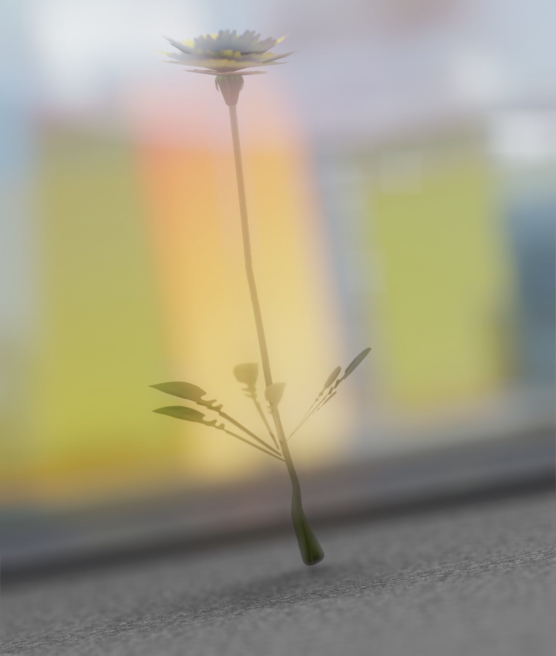 Low-Poly Dandelion Flower Version 3 - Object 9 Low-poly 3D model_34