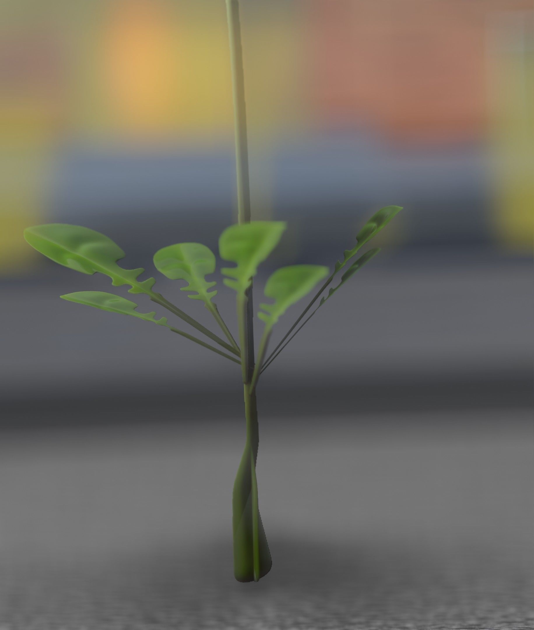 Low-Poly Dandelion Flower Version 3 - Object 9 Low-poly 3D model_4