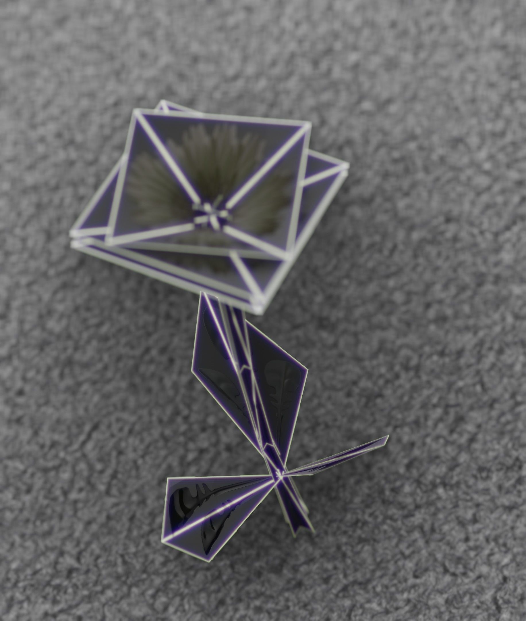 Low-Poly Dandelion Flower Version 3 - Object 9 Low-poly 3D model_30