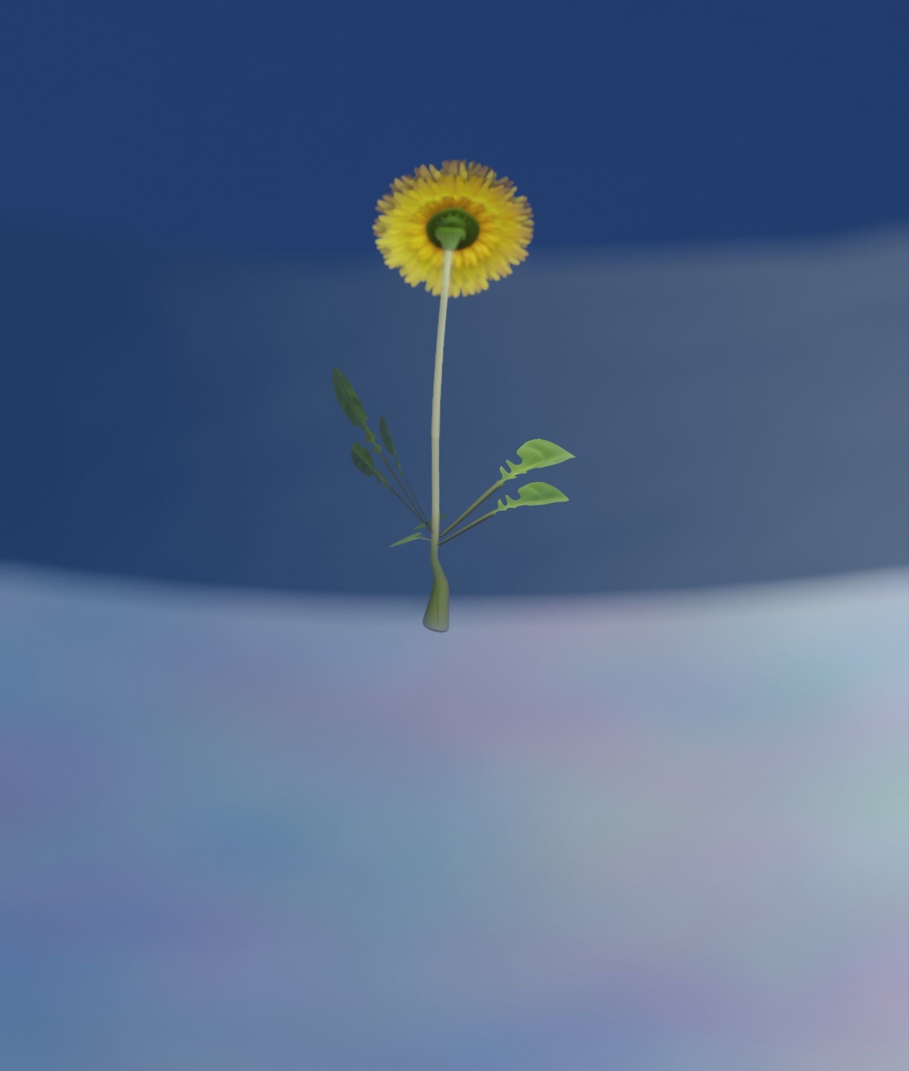 Low-Poly Dandelion Flower Version 4 - Object 10 Low-poly 3D model_34