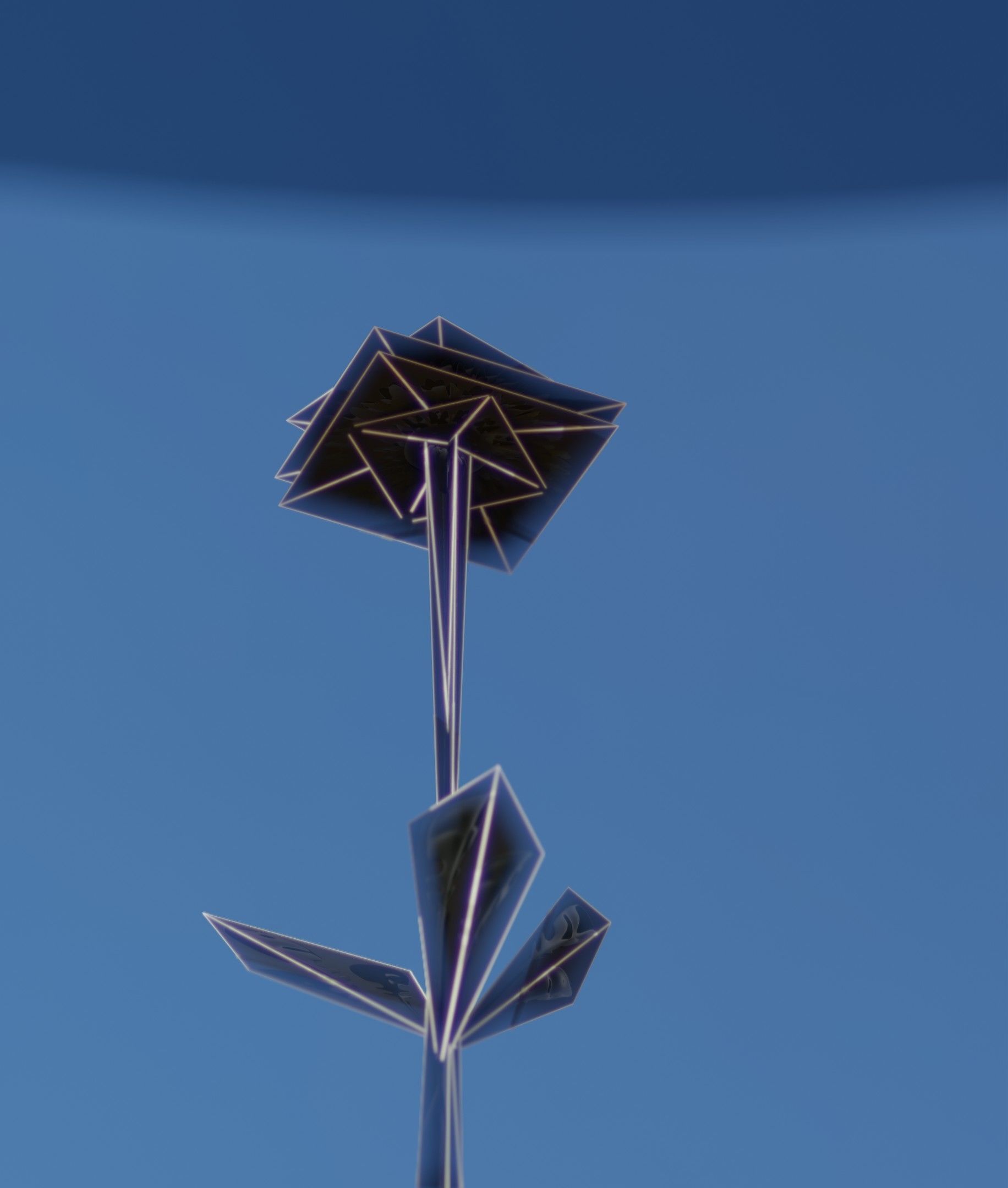 Low-Poly Dandelion Flower Version 4 - Object 10 Low-poly 3D model_3