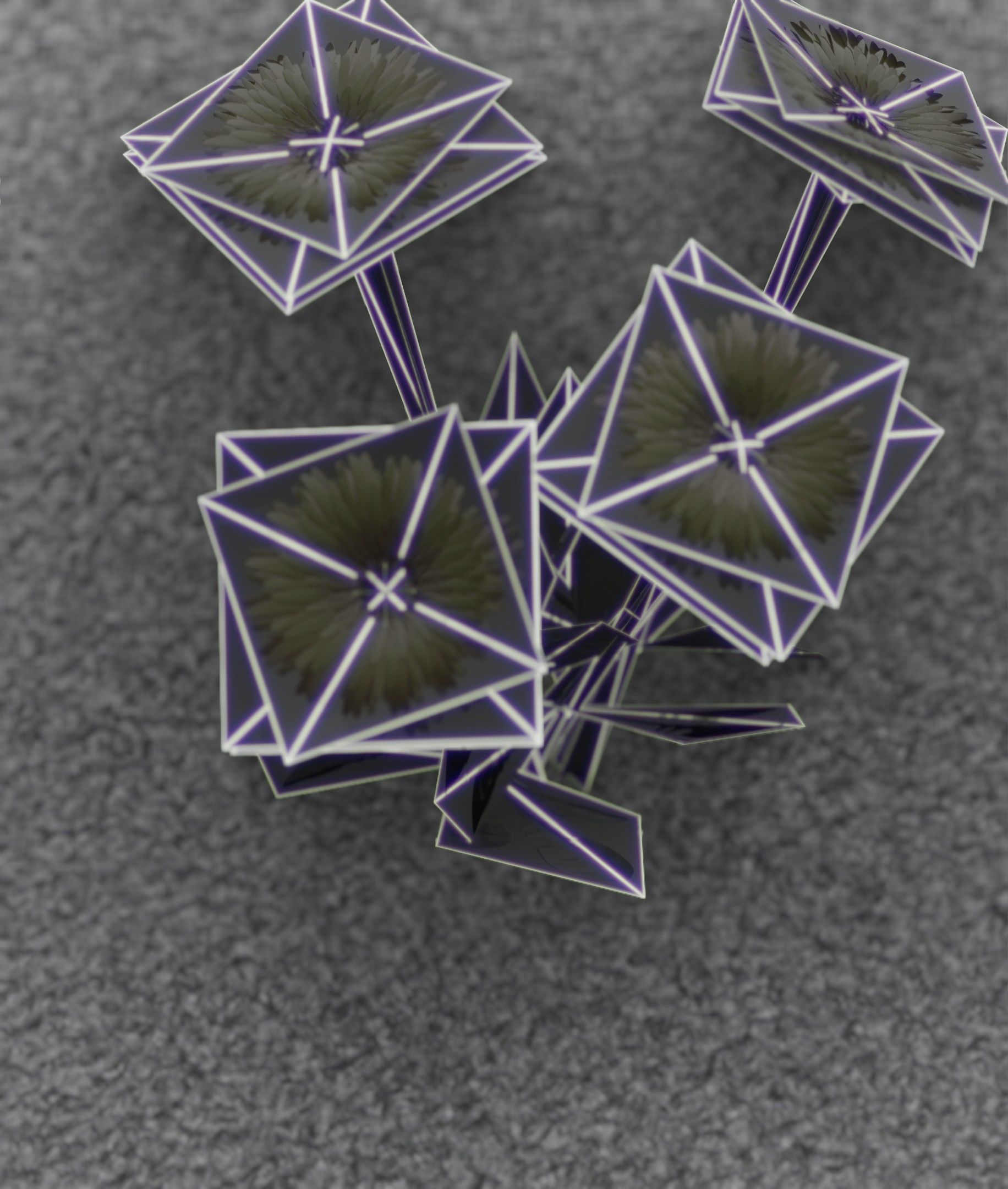 Low-Poly Dandelion Flower Version 5 - Object 11 Low-poly 3D model_22