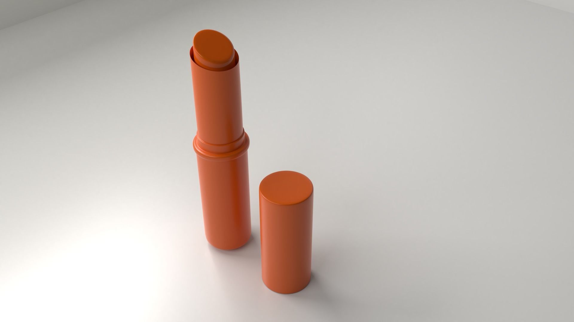 Lipstick 1 - Orange  3D model_1