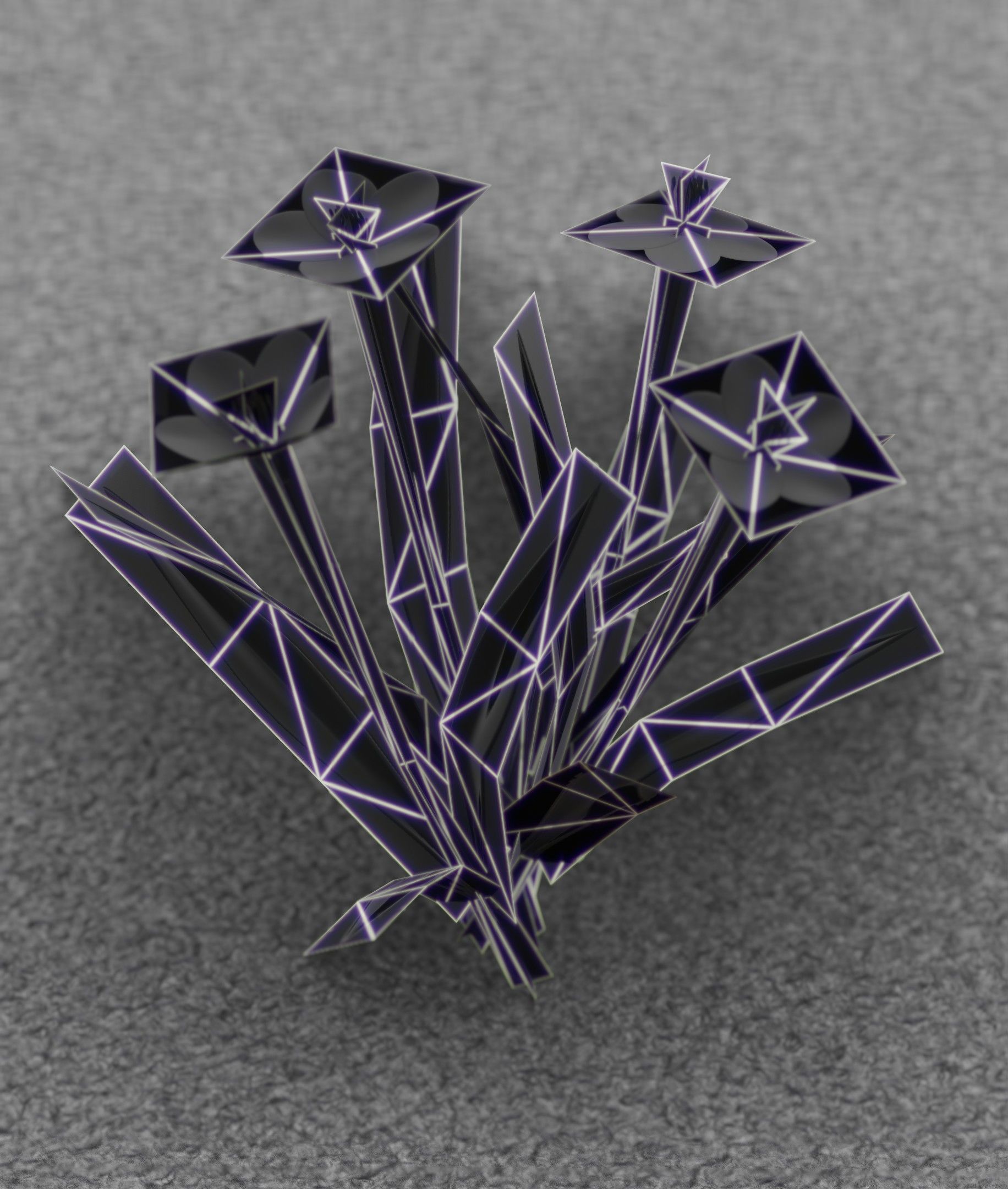 White Flowers - Verion 6 - Object 16 Low-poly 3D model_15