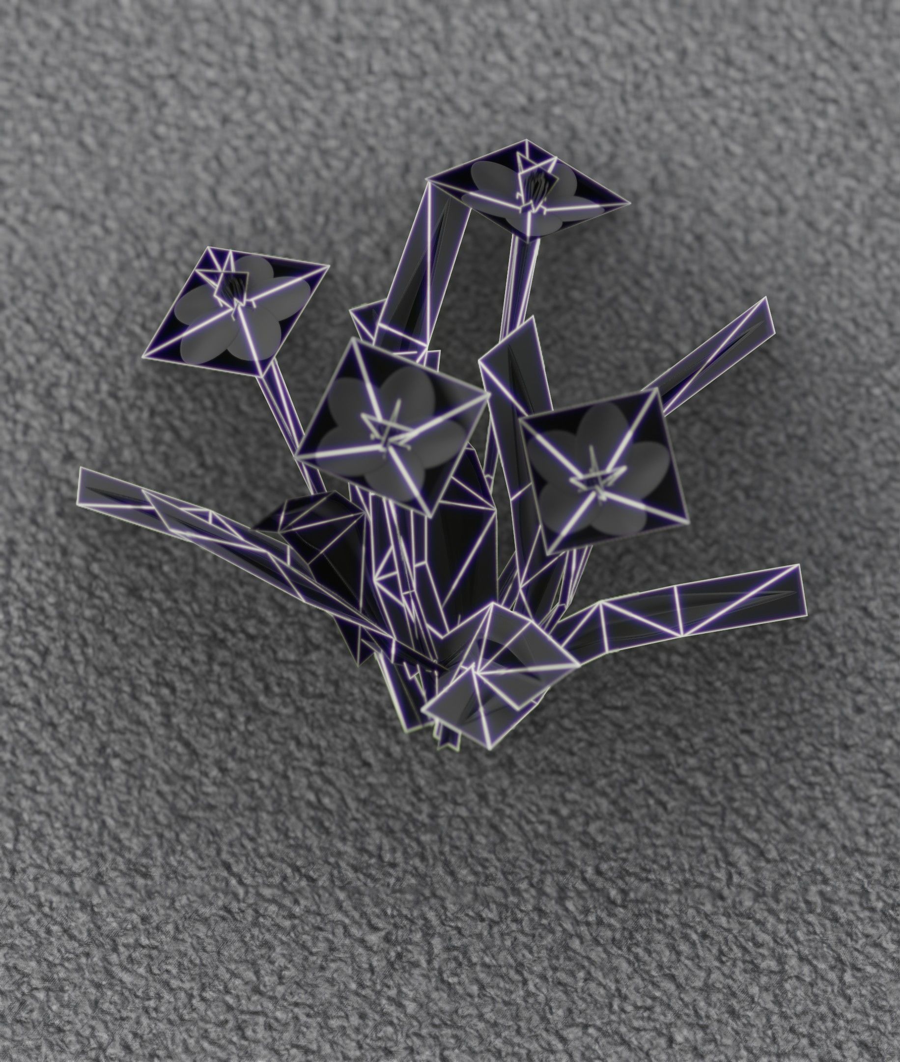 White Flowers - Verion 6 - Object 16 Low-poly 3D model_3