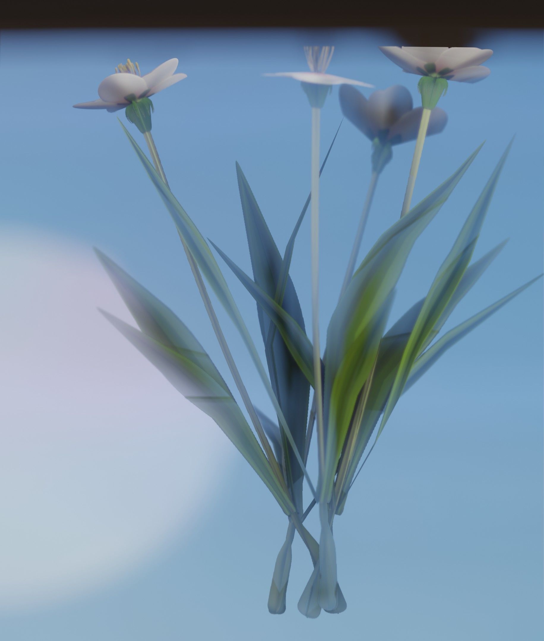 White Flowers - Verion 6 - Object 16 Low-poly 3D model_21