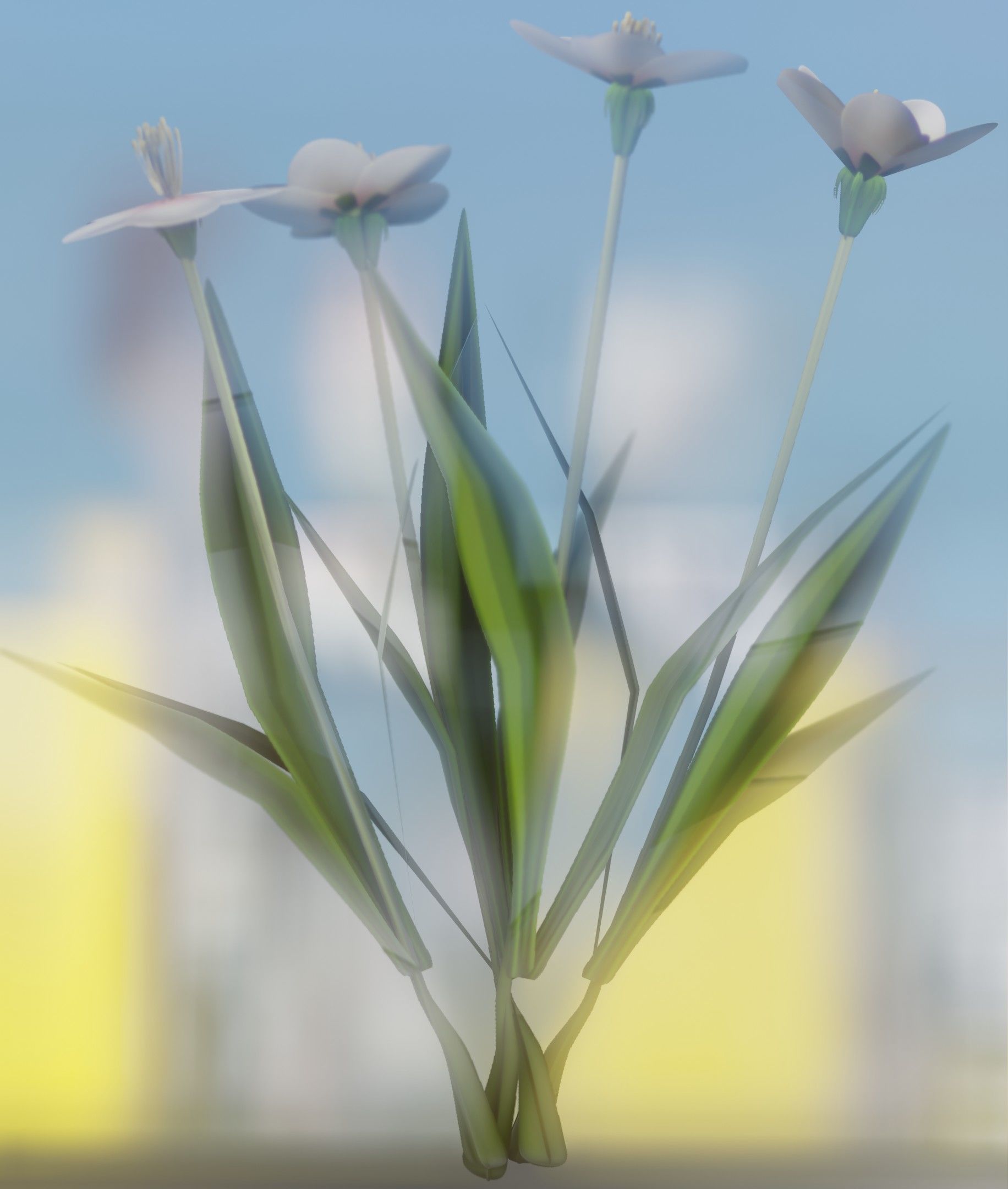 White Flowers - Verion 6 - Object 16 Low-poly 3D model_24