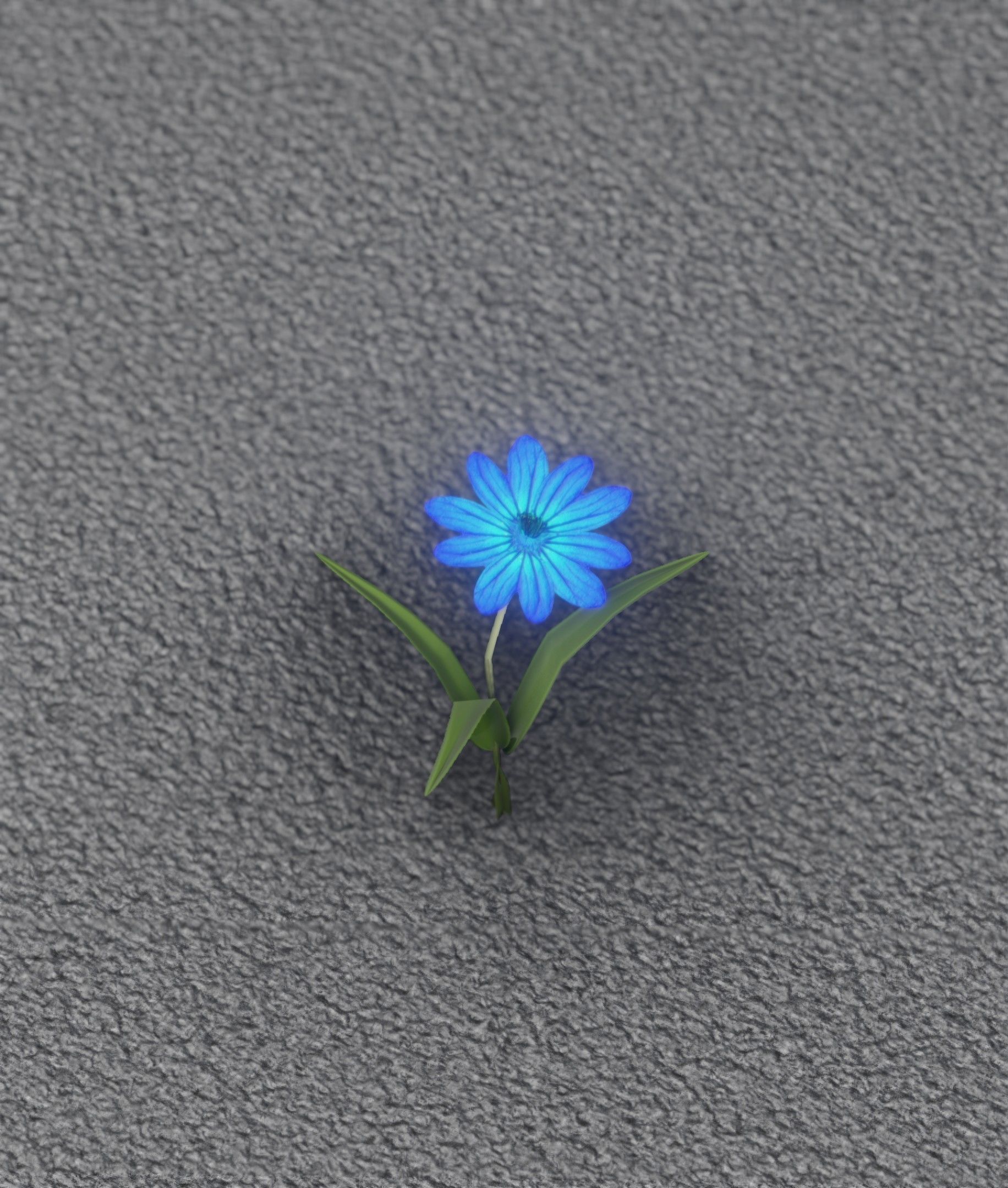 Blue Flower - Verion 2 - Object 17 Low-poly 3D model_9