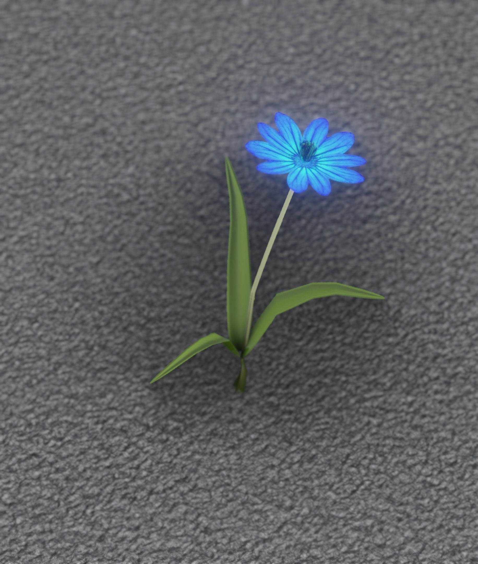 Blue Flower - Verion 2 - Object 17 Low-poly 3D model_53