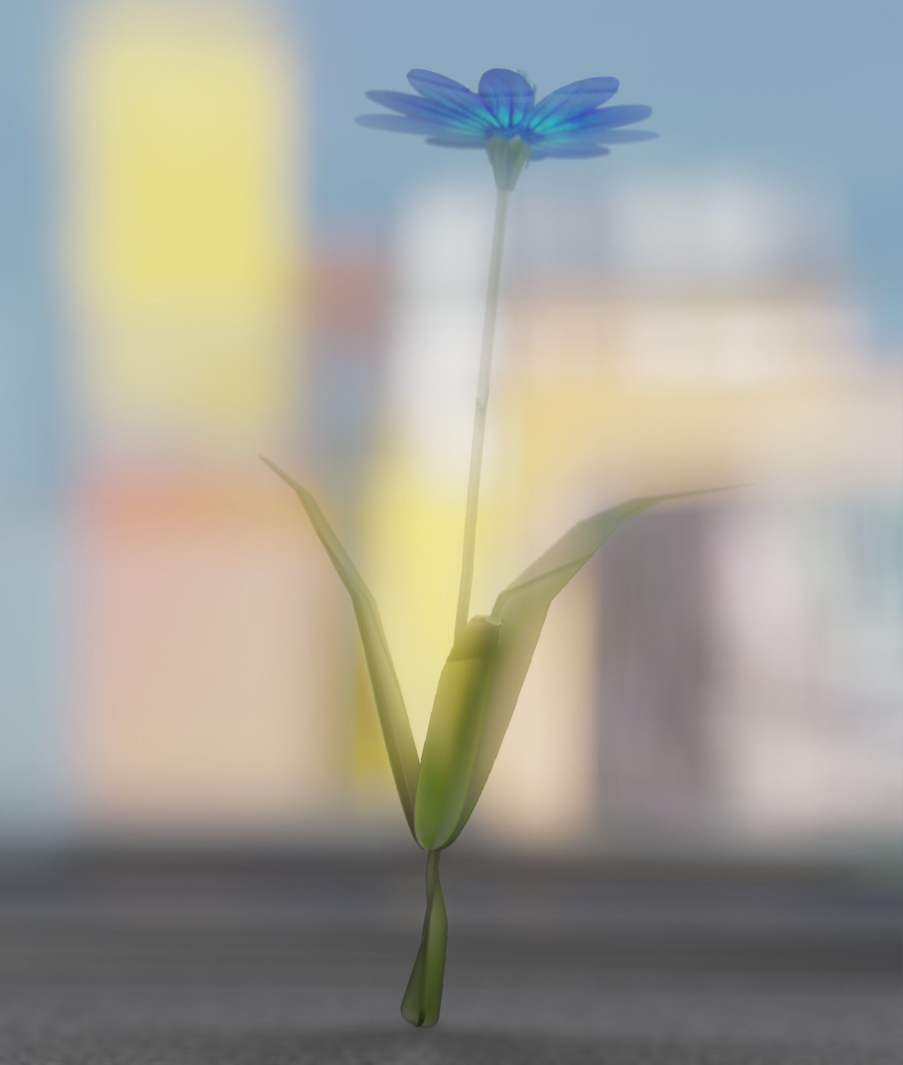 Blue Flower - Verion 2 - Object 17 Low-poly 3D model_23