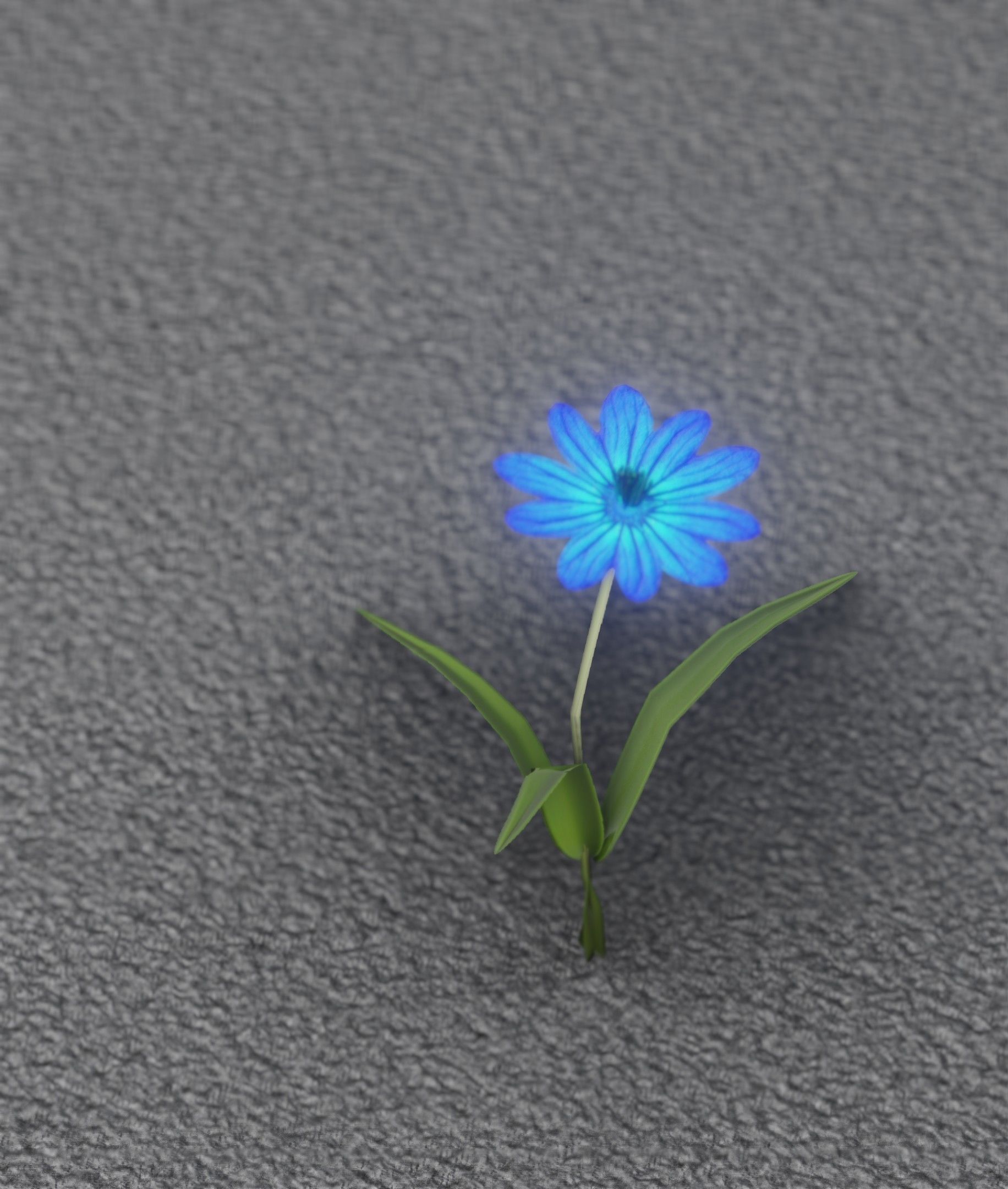 Blue Flower - Verion 2 - Object 17 Low-poly 3D model_42