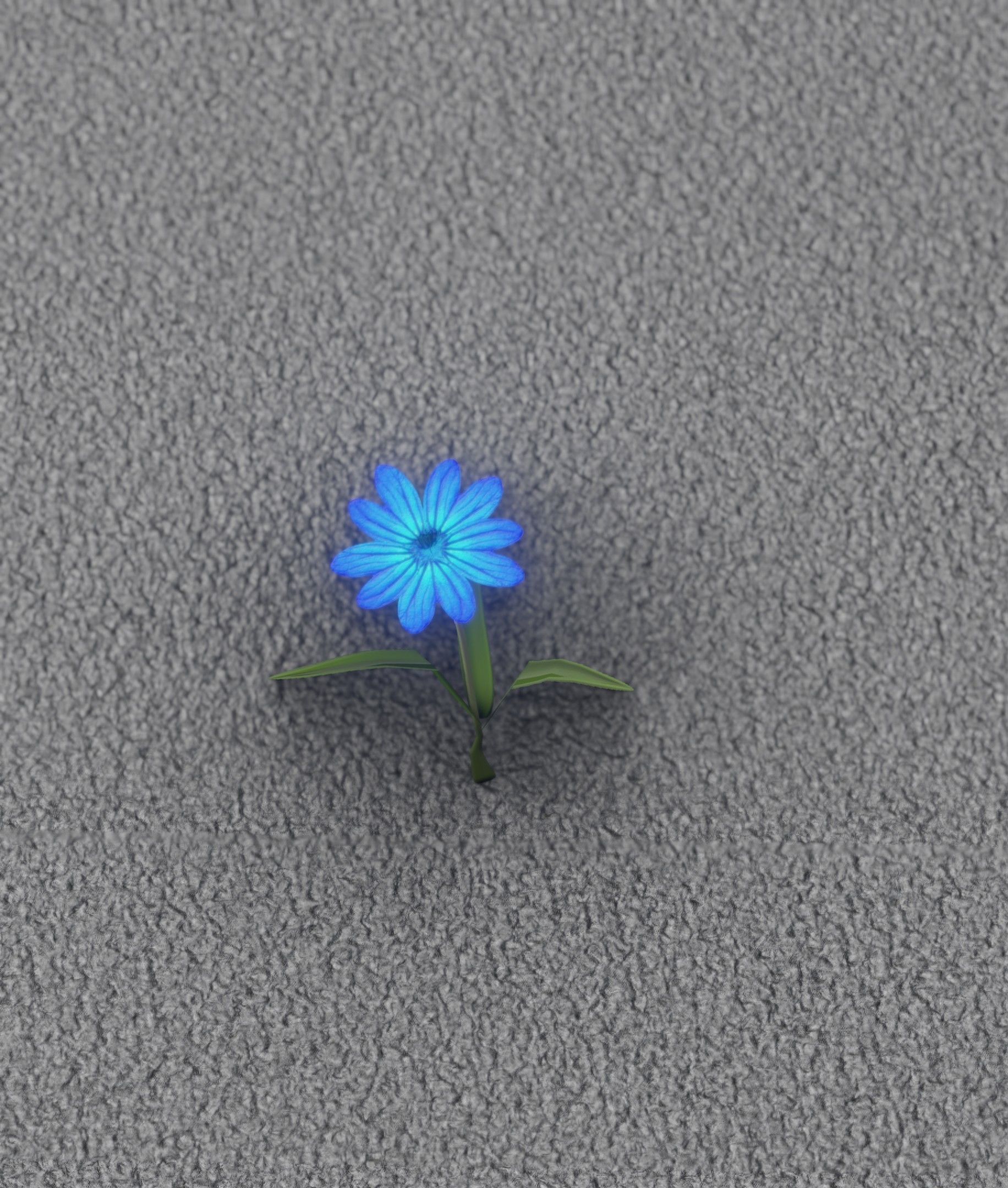 Blue Flower - Verion 2 - Object 17 Low-poly 3D model_13