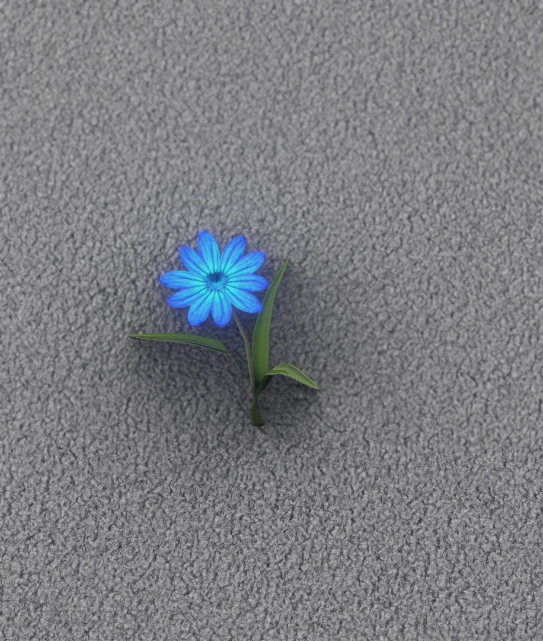 Blue Flower - Verion 2 - Object 17 Low-poly 3D model_14