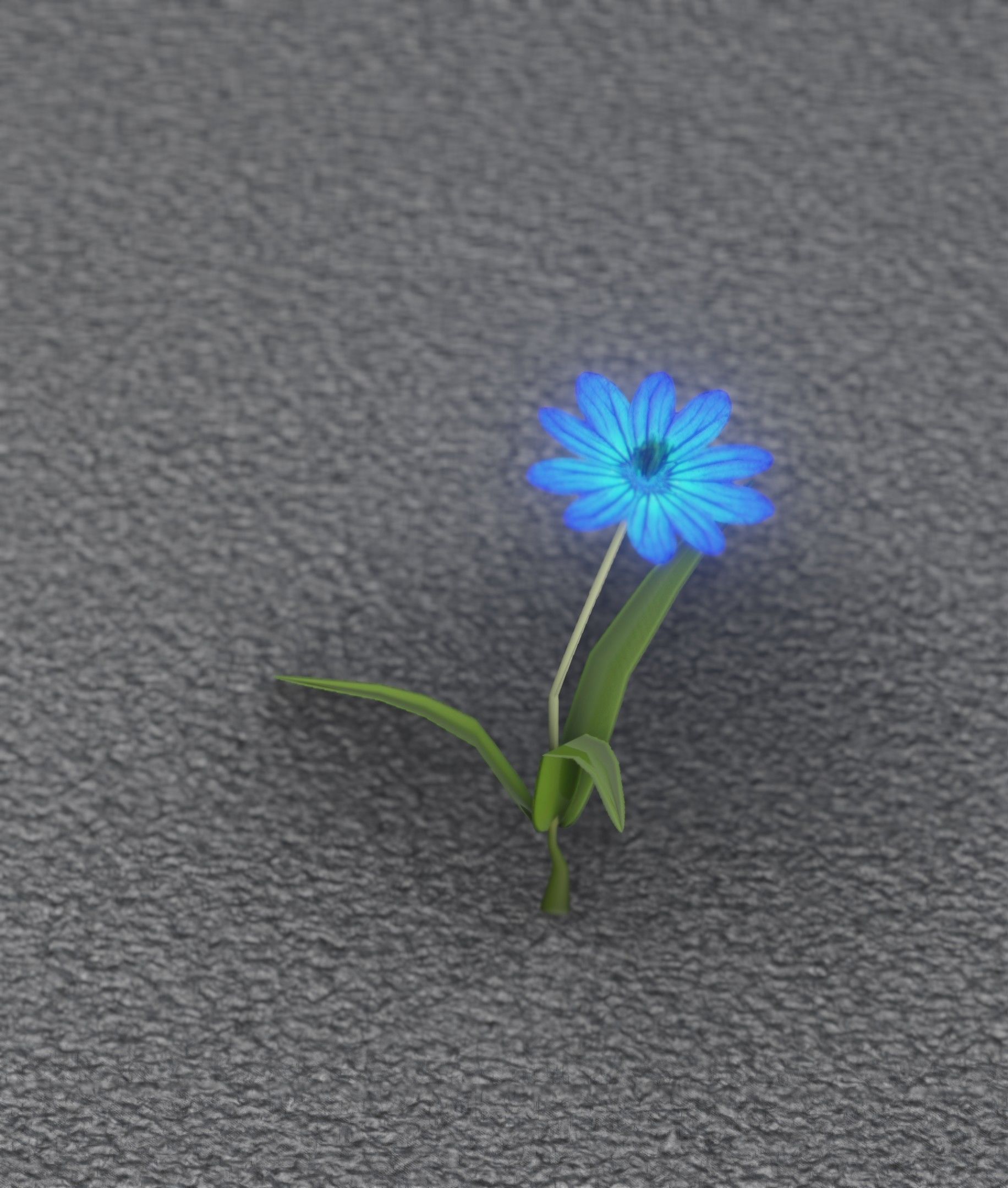 Blue Flower - Verion 2 - Object 17 Low-poly 3D model_41