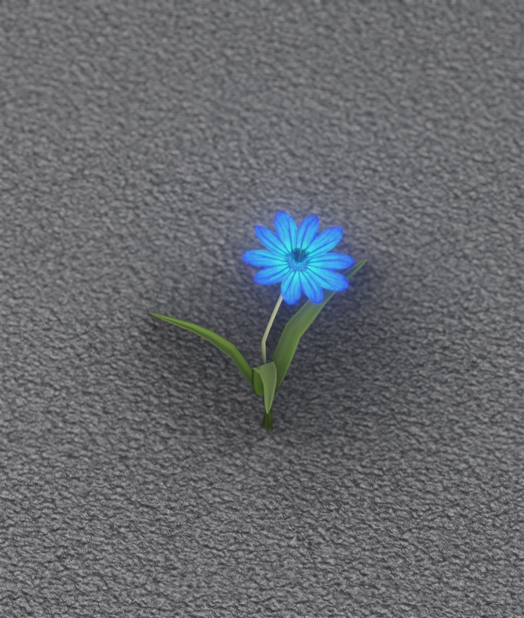 Blue Flower - Verion 2 - Object 17 Low-poly 3D model_8