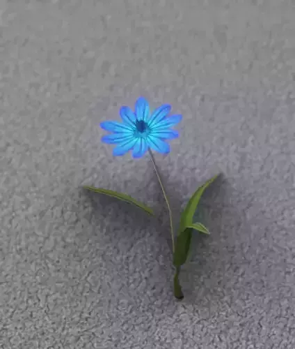 Blue Flower - Verion 2 - Object 17 Low-poly 3D model Blue Flower - Verion 2 - Object 17 Low-poly 3D model