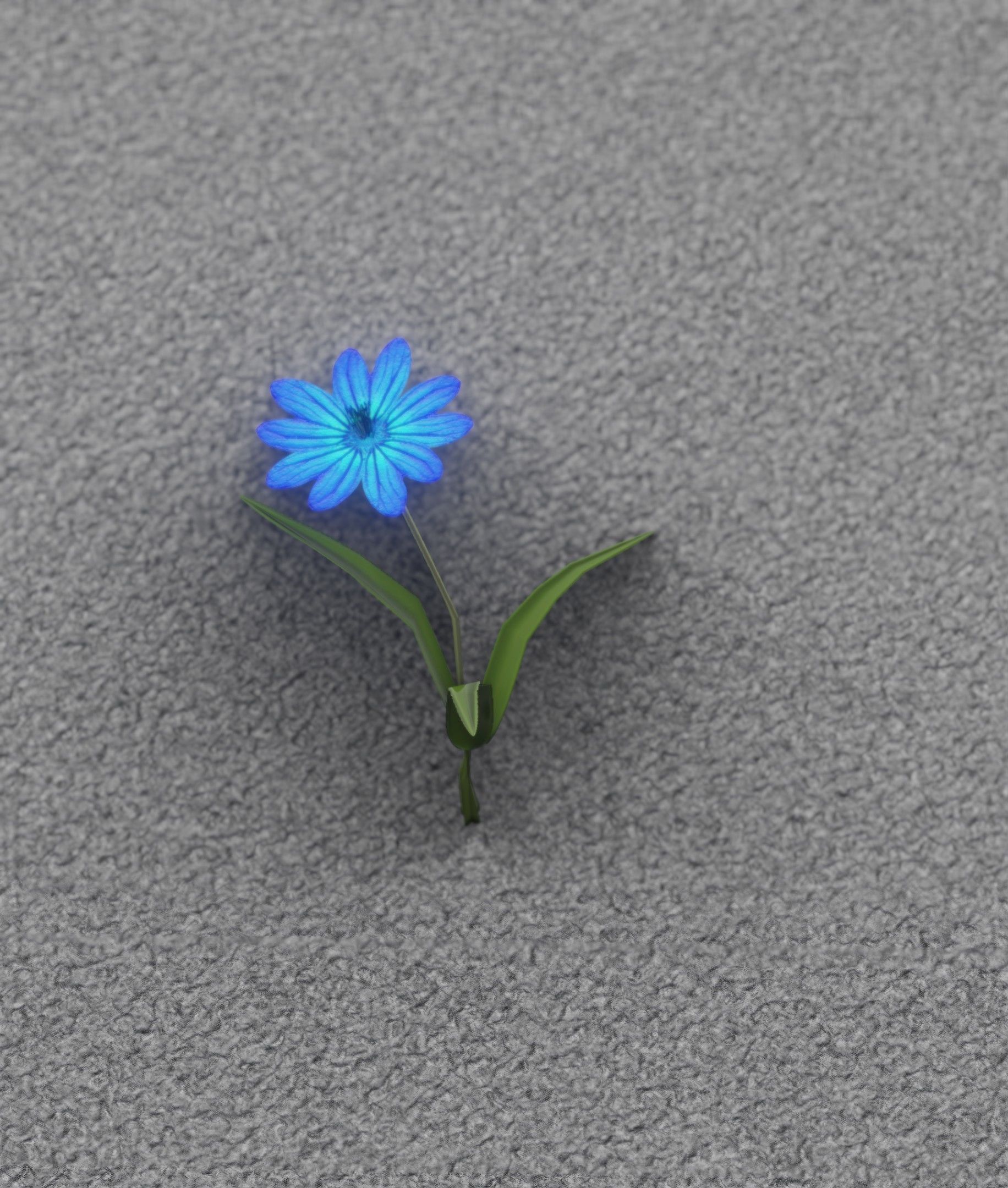 Blue Flower - Verion 2 - Object 17 Low-poly 3D model_16